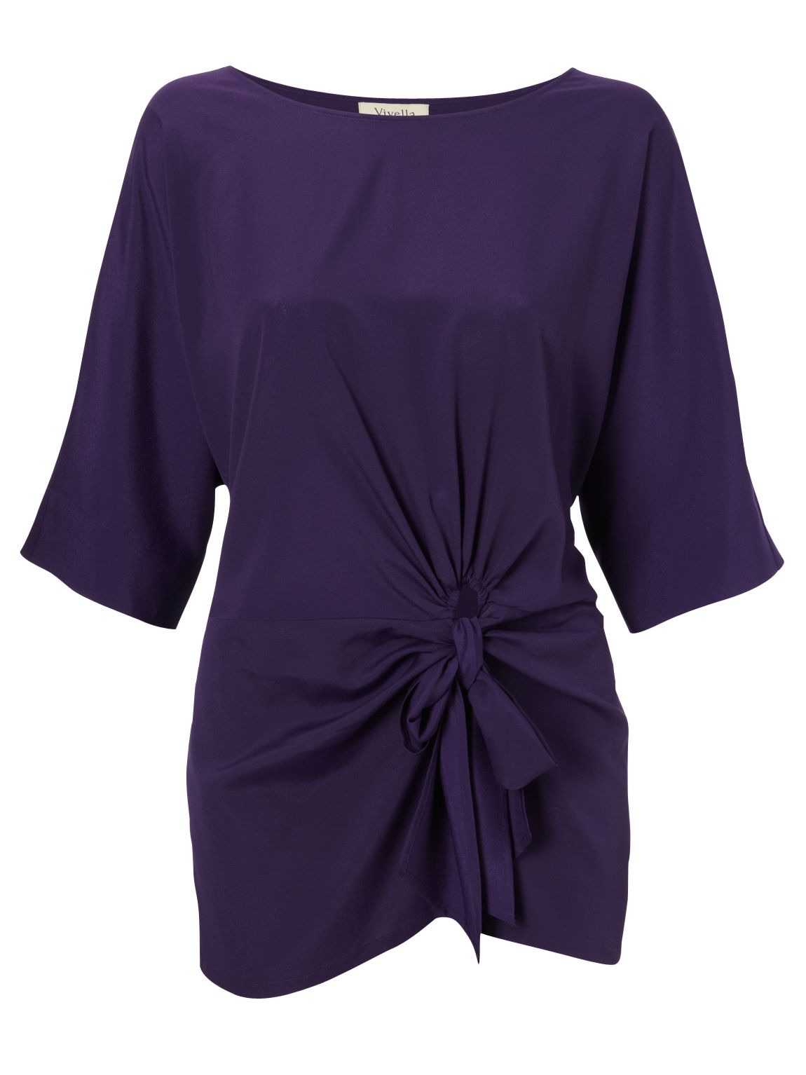 Tie Front Blouse, Purple