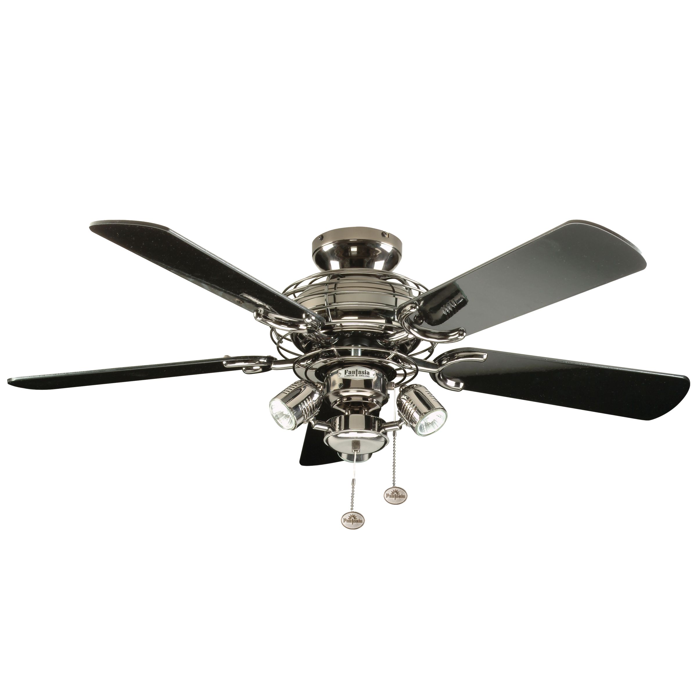 Fantasia Gemini Ceiling Fan and Light, Pewter at John Lewis