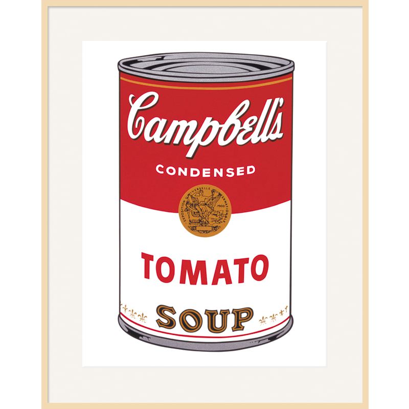 Warhol - Campbell's Tomato Soup Can, Light Frame, 82 x 110cm at John Lewis