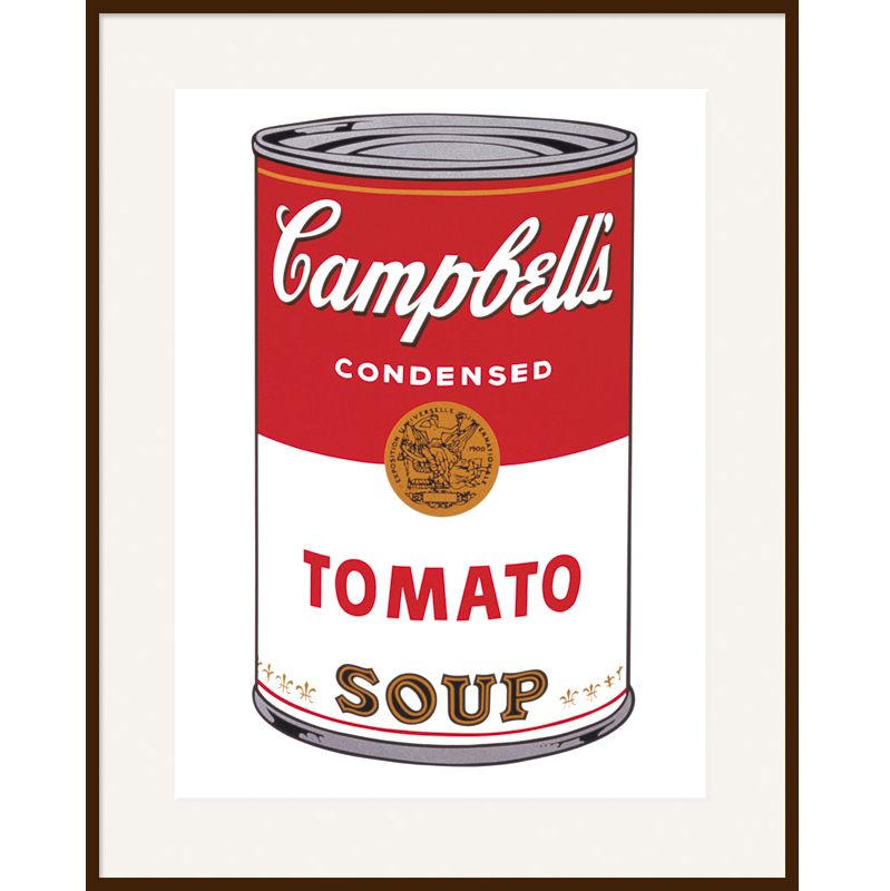 Warhol - Campbell's Tomato Soup Can, Dark Frame, 82 x 110cm at John Lewis