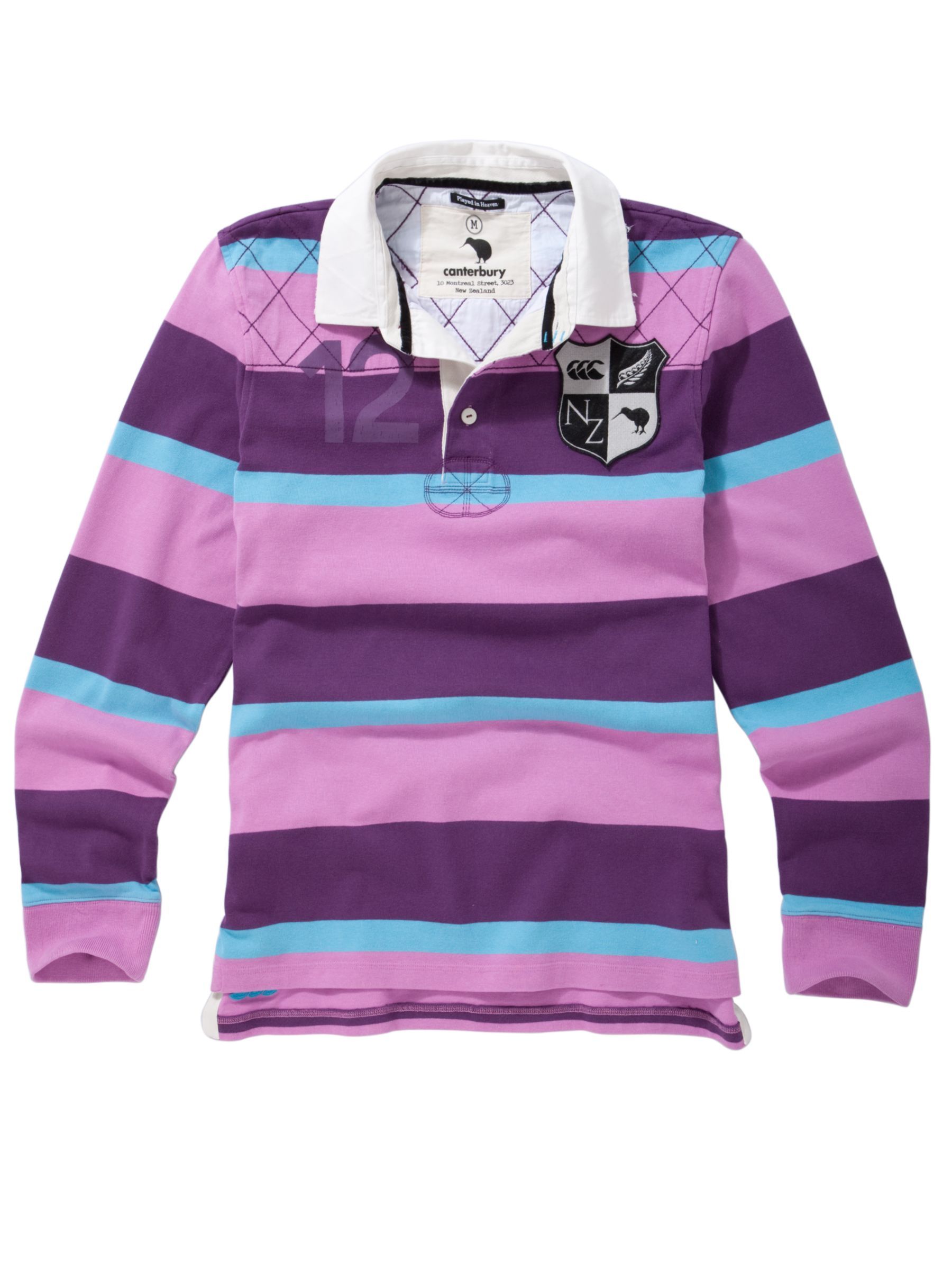 Williams Stripe Rugby Shirt, Plum