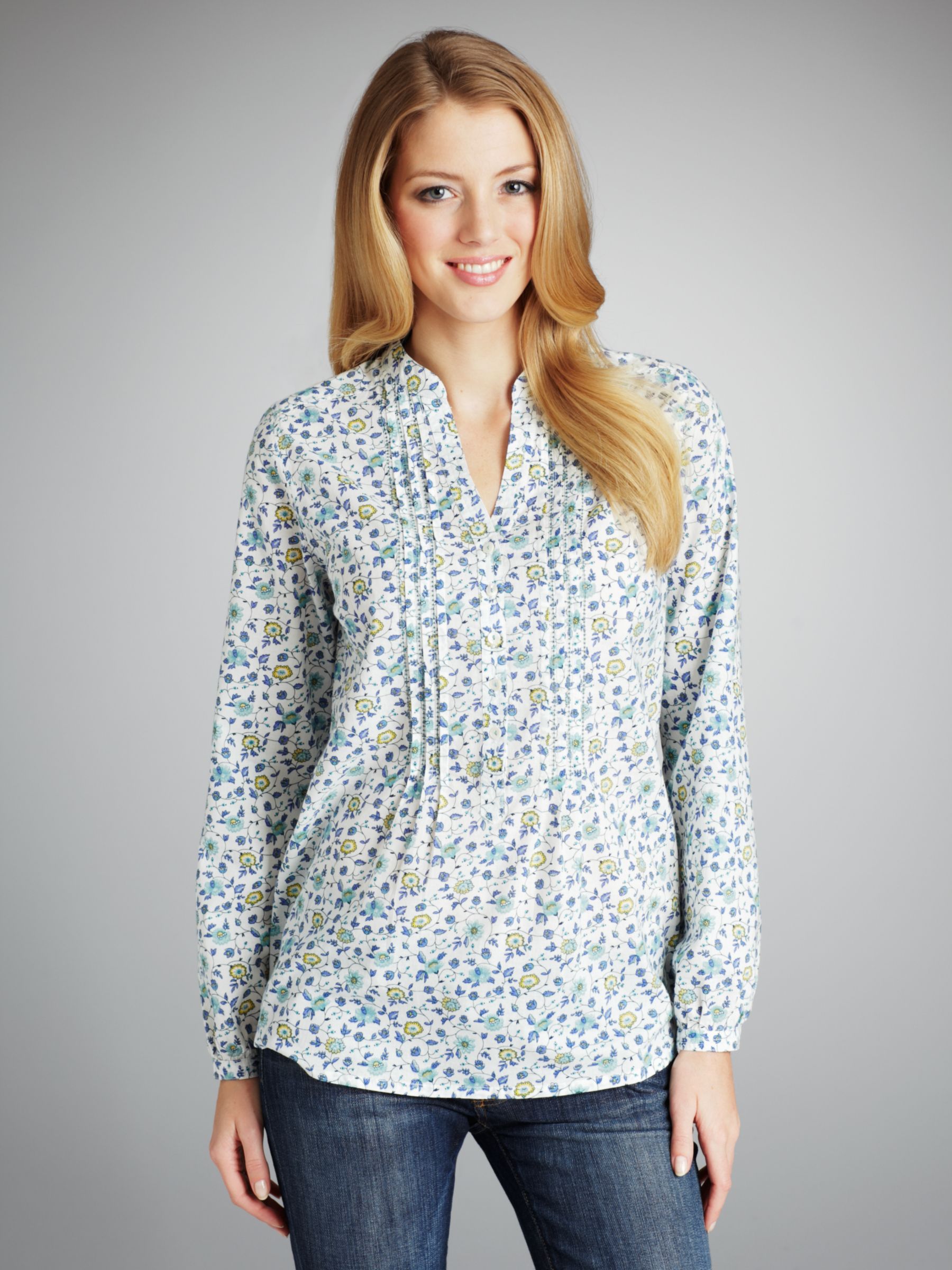 Floral Blouse, Chambray