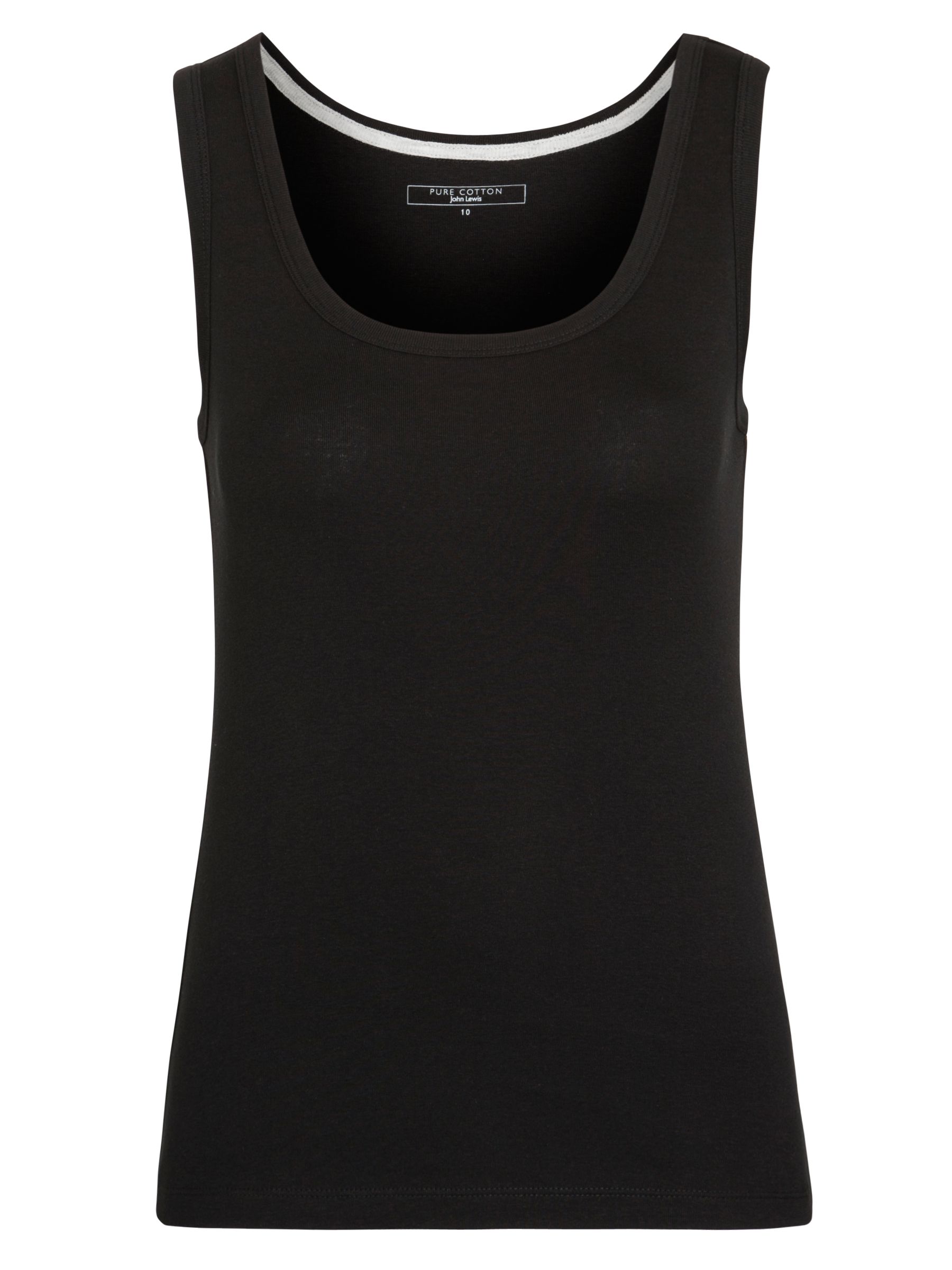 John Lewis Women Jersey Sleeveless Tank Top, Black