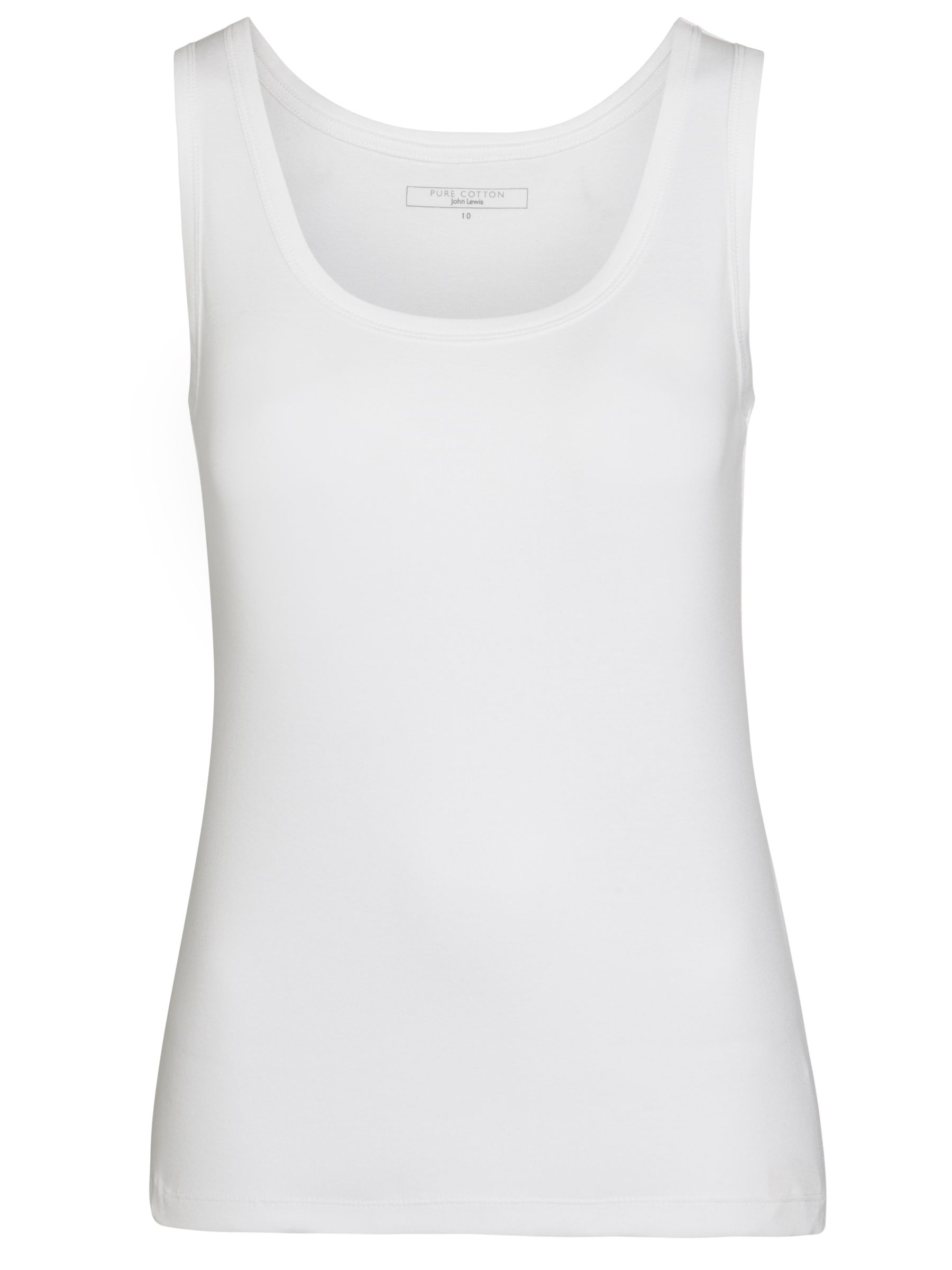John Lewis Women Jersey Sleeveless Tank Top, White