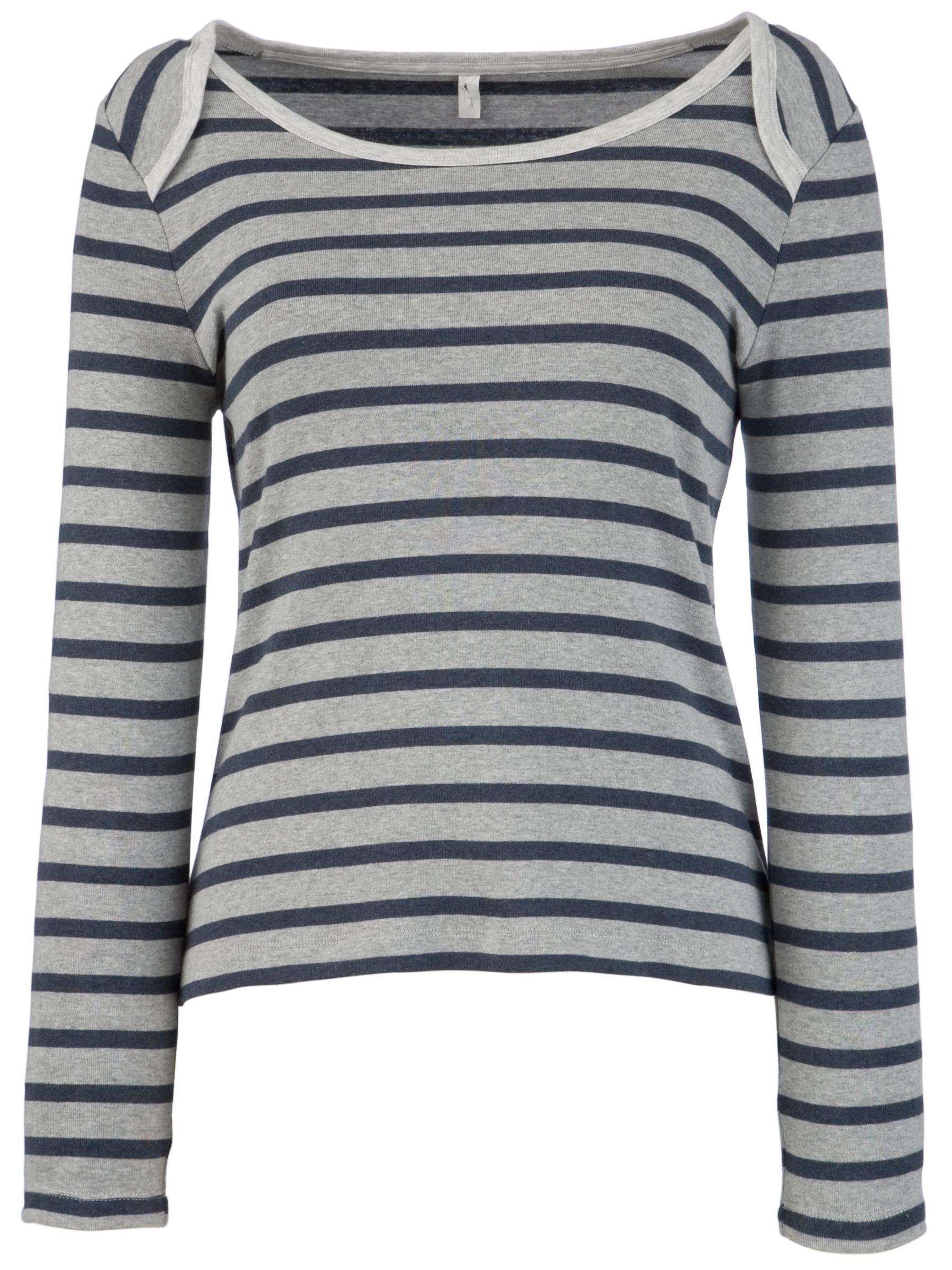 John Lewis Long Sleeve Breton Stripe T-Shirt,