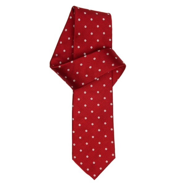 T.M. Lewin Repp Tie Red/white