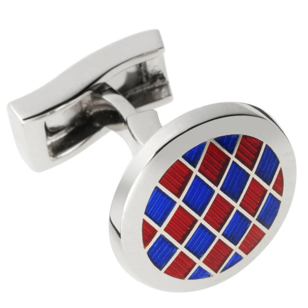 T.M. Lewin T.M Lewin Circular Cufflinks, Red/Blue