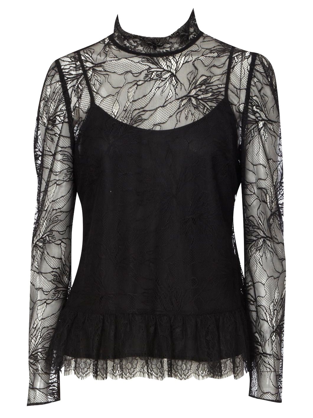 Lace Victoriana Blouse, Black