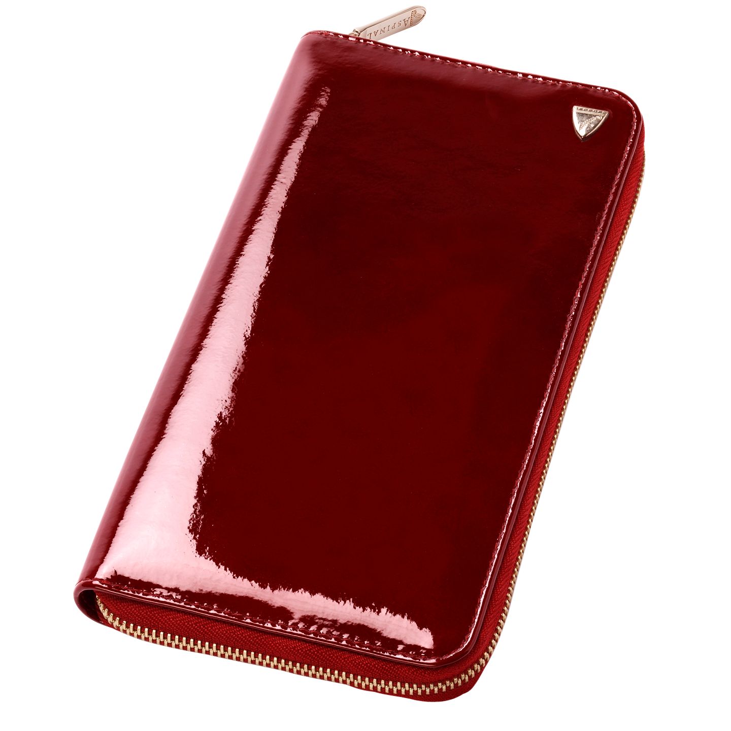 Aspinal Zip Travel Wallet and Passport Holder, Red at John Lewis