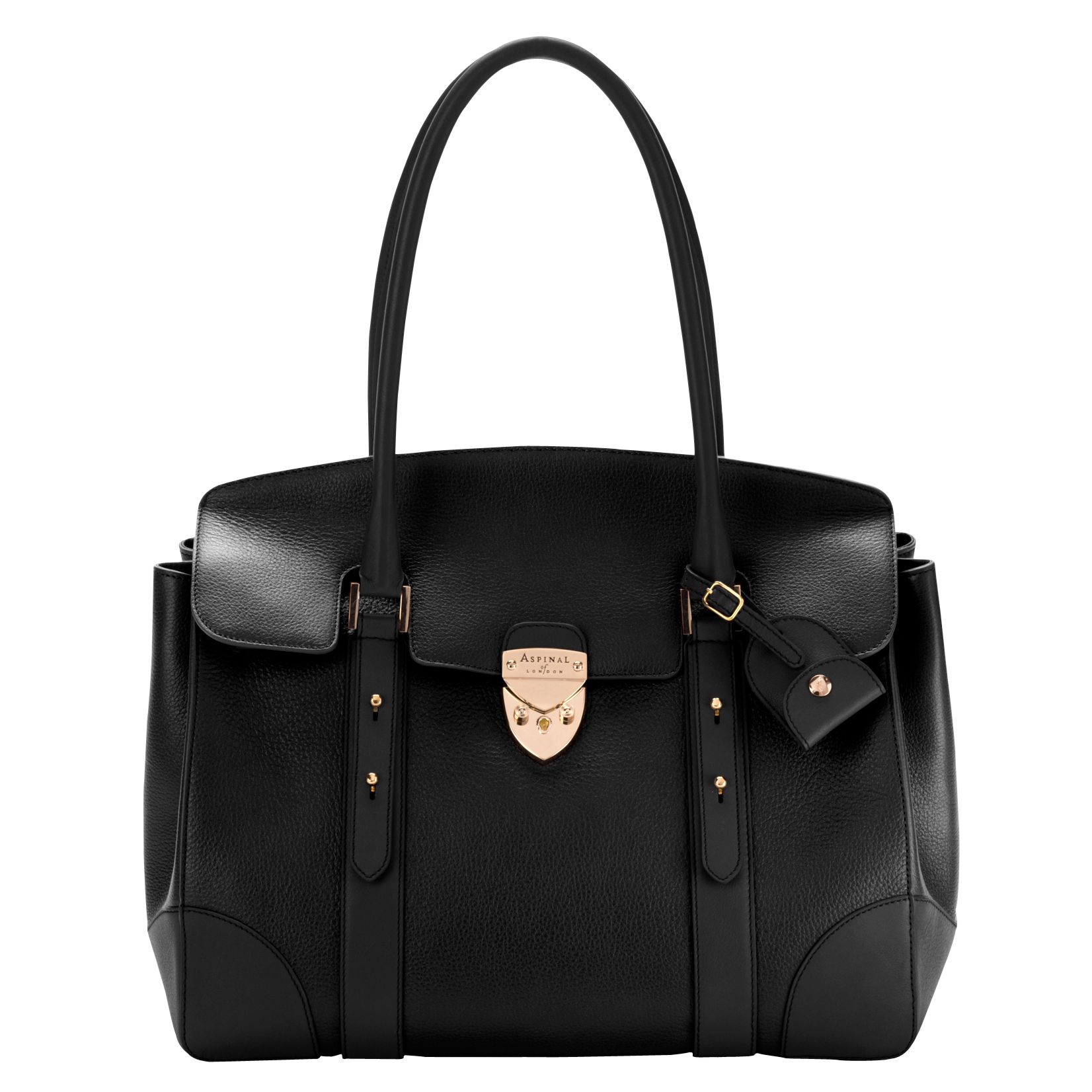 Aspinal Berkeley Slouch Hobo Handbag, Black at John Lewis