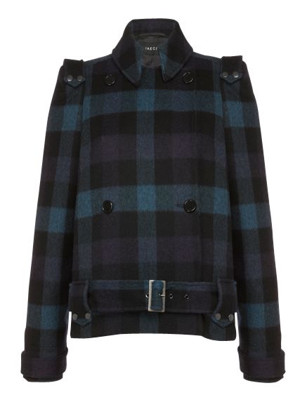 Jaeger Tabbed Shoulder Check Jacket, Multi at John Lewis