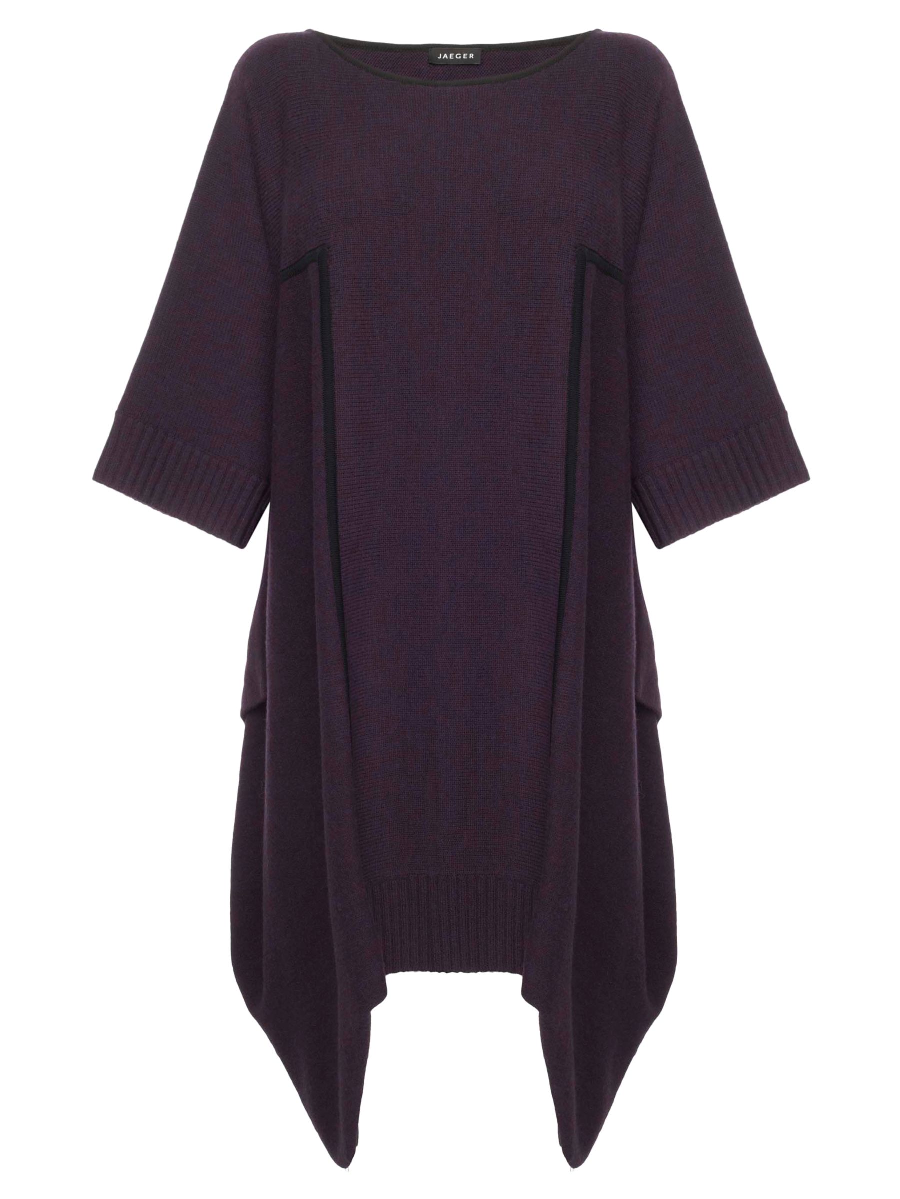 Jaeger Draped Knitted Sweater, Purple at John Lewis