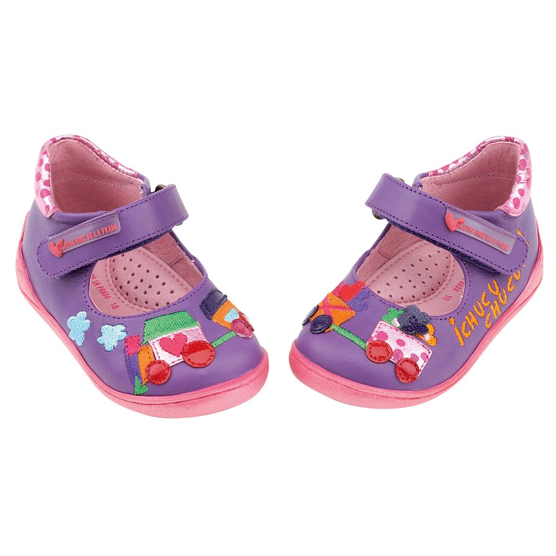 Agatha Ruiz de la Prada Trains First Shoes Purple
