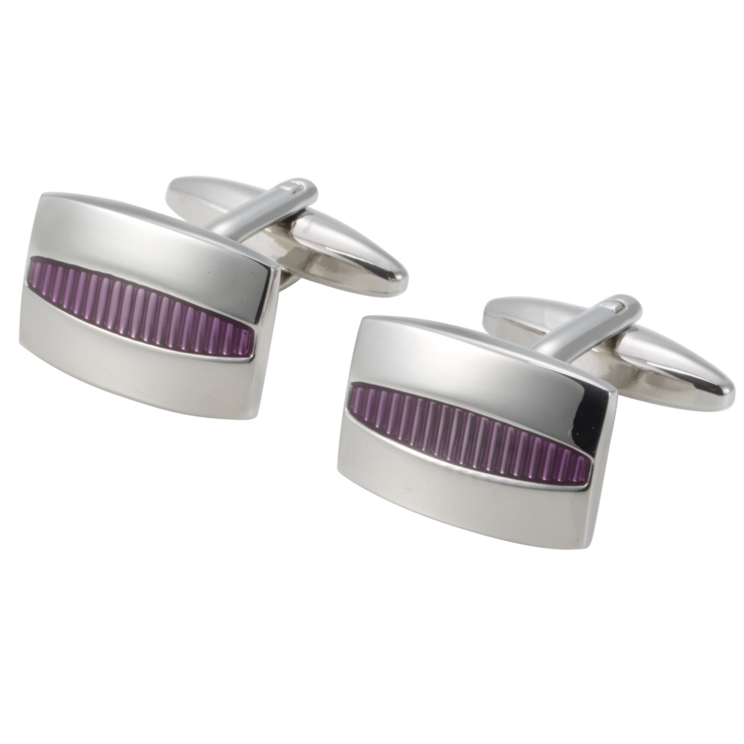 Rectangle Cufflinks, Purple