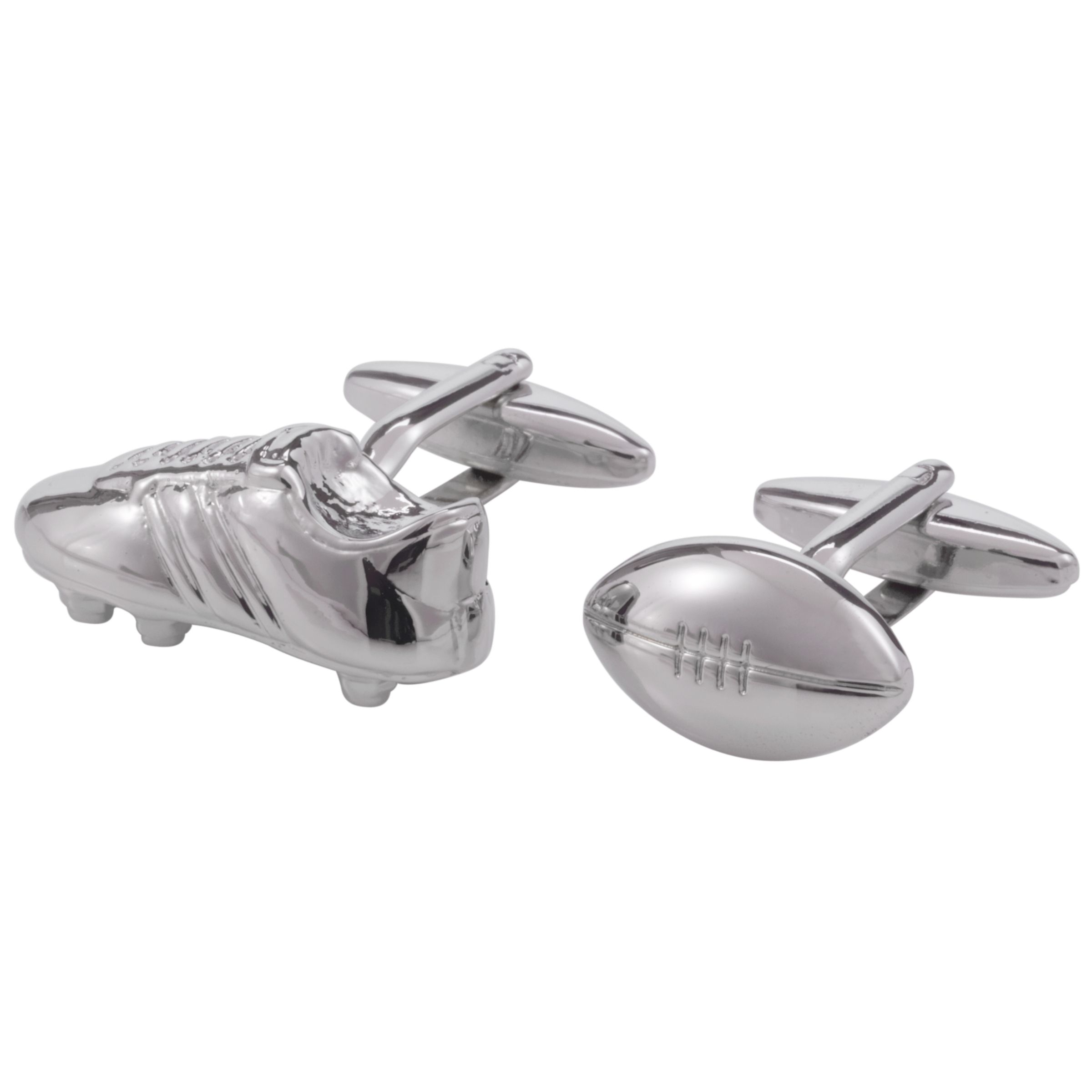 Silver Rugby Cufflinks, Silver