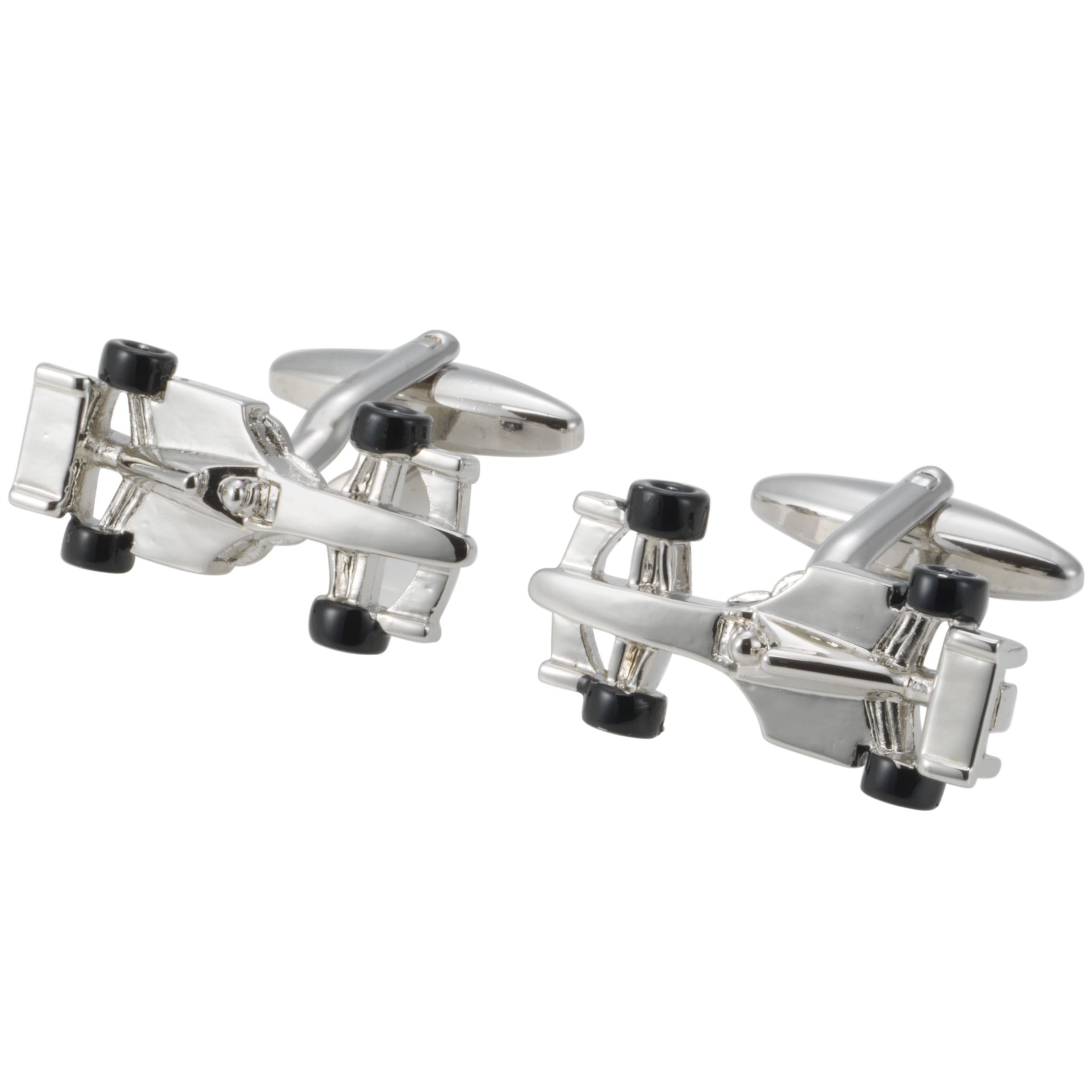 John Lewis Men John Lewis Racing Car Cufflinks, Silver