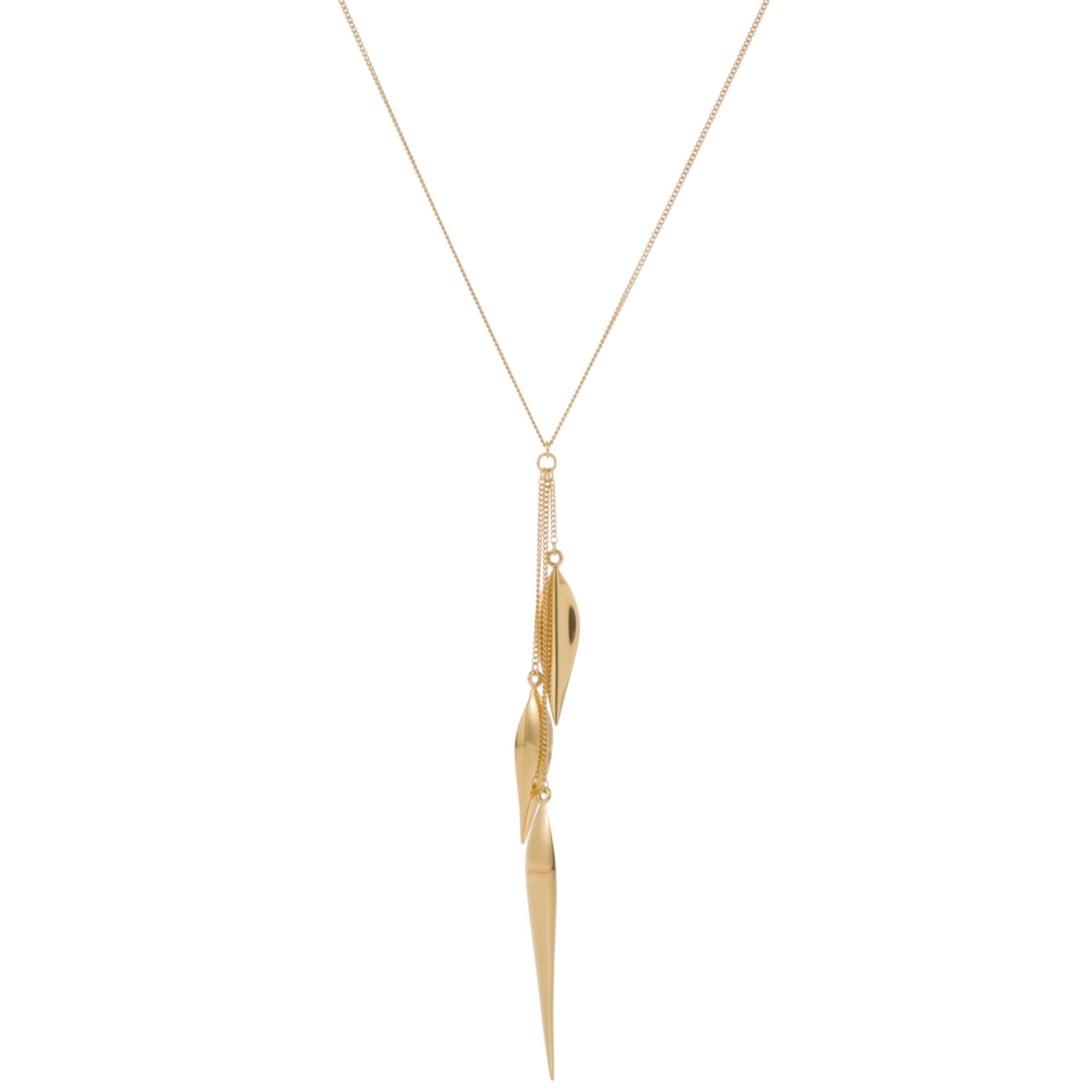 Dinny Hall Elongated Lotus Petal 18k Gold Vermeil Drop Necklace