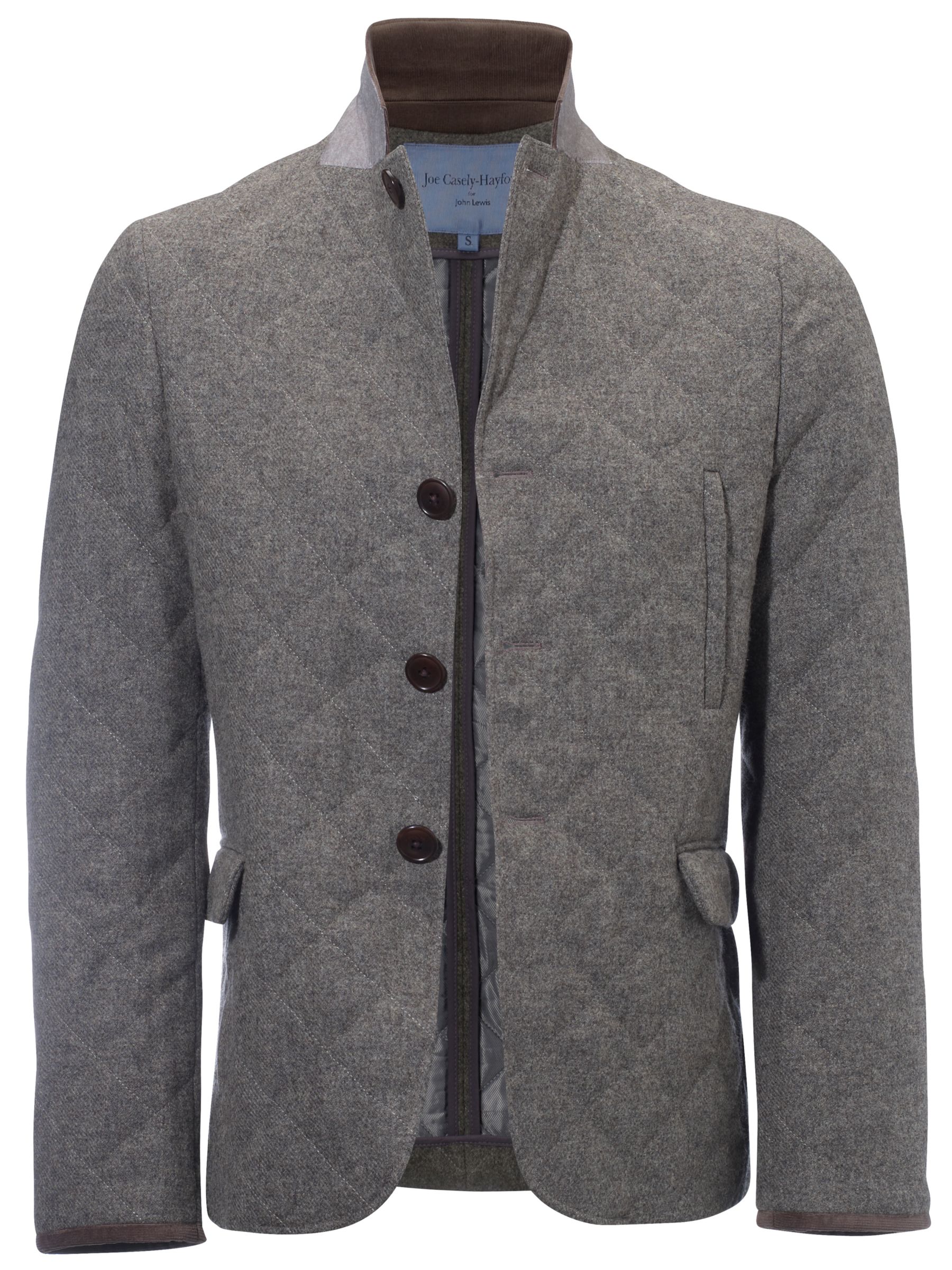 Joe Casely-Hayford for John Lewis Zephyr Quilted Field Blazer, Natural at John Lewis