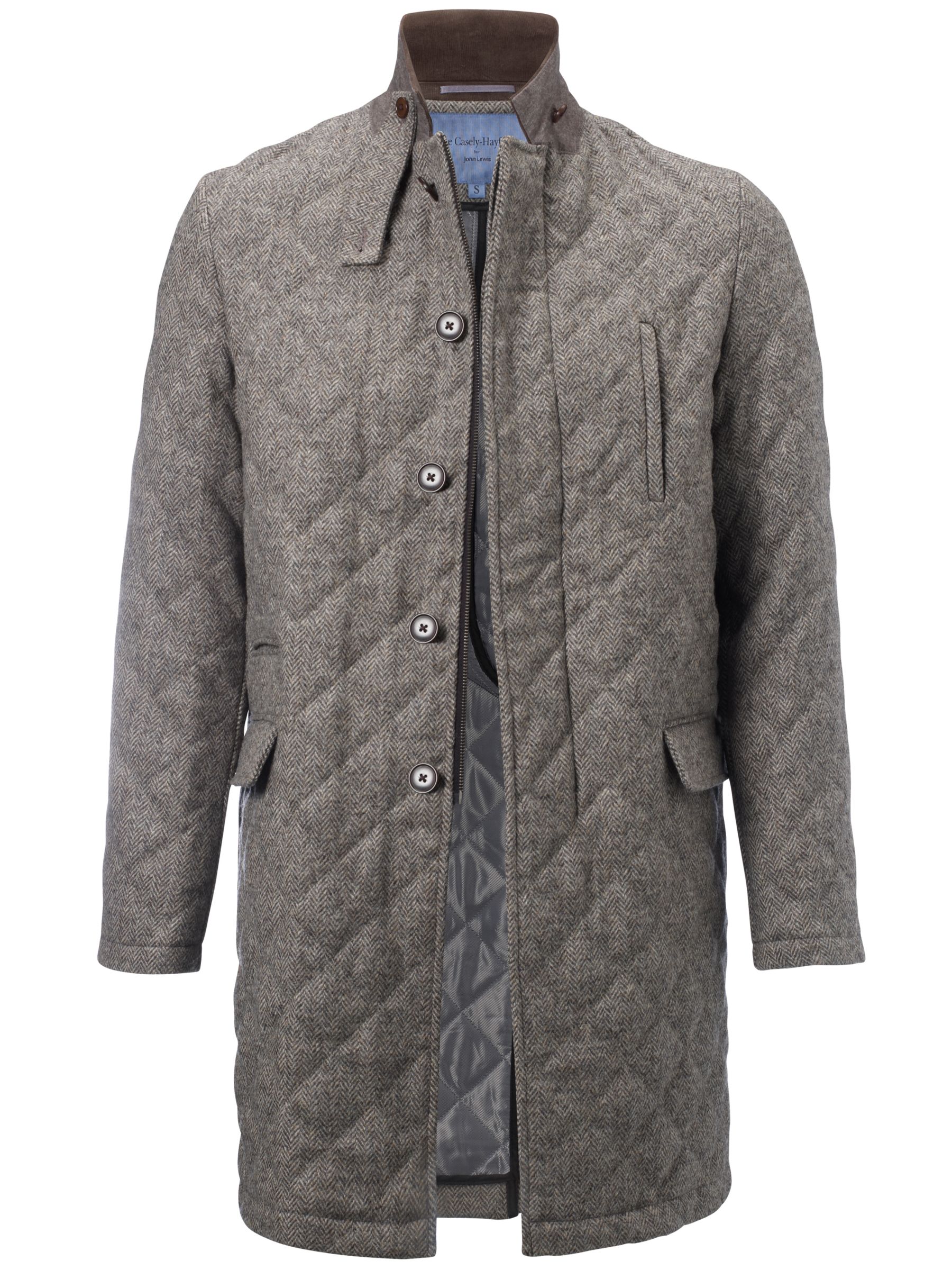 Joe Casely-Hayford for John Lewis Pallas Quilted Field Coat, Natural at John Lewis