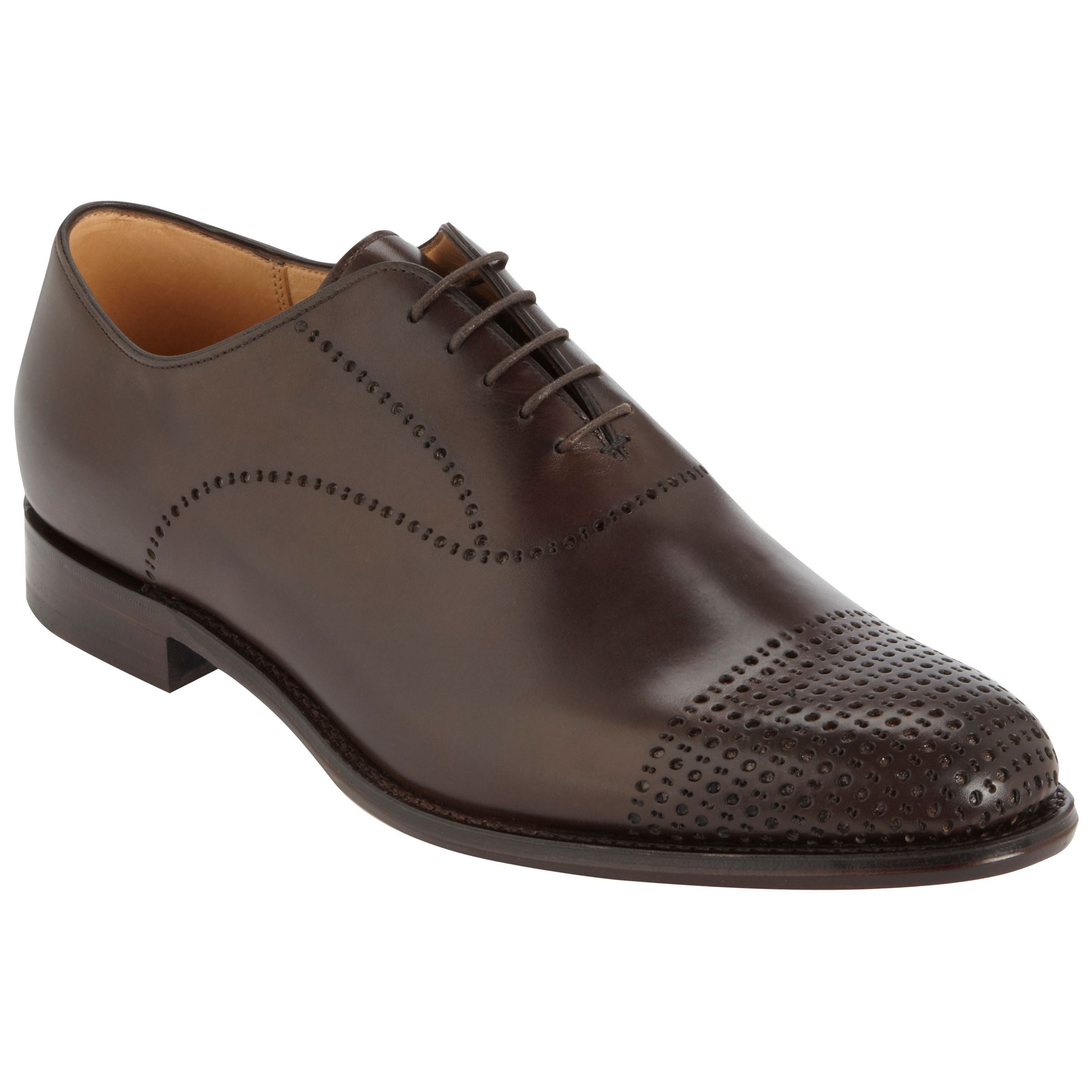 Joe Casely-Hayford for John Lewis Mentor Punched Oxford Shoes, Brown at John Lewis