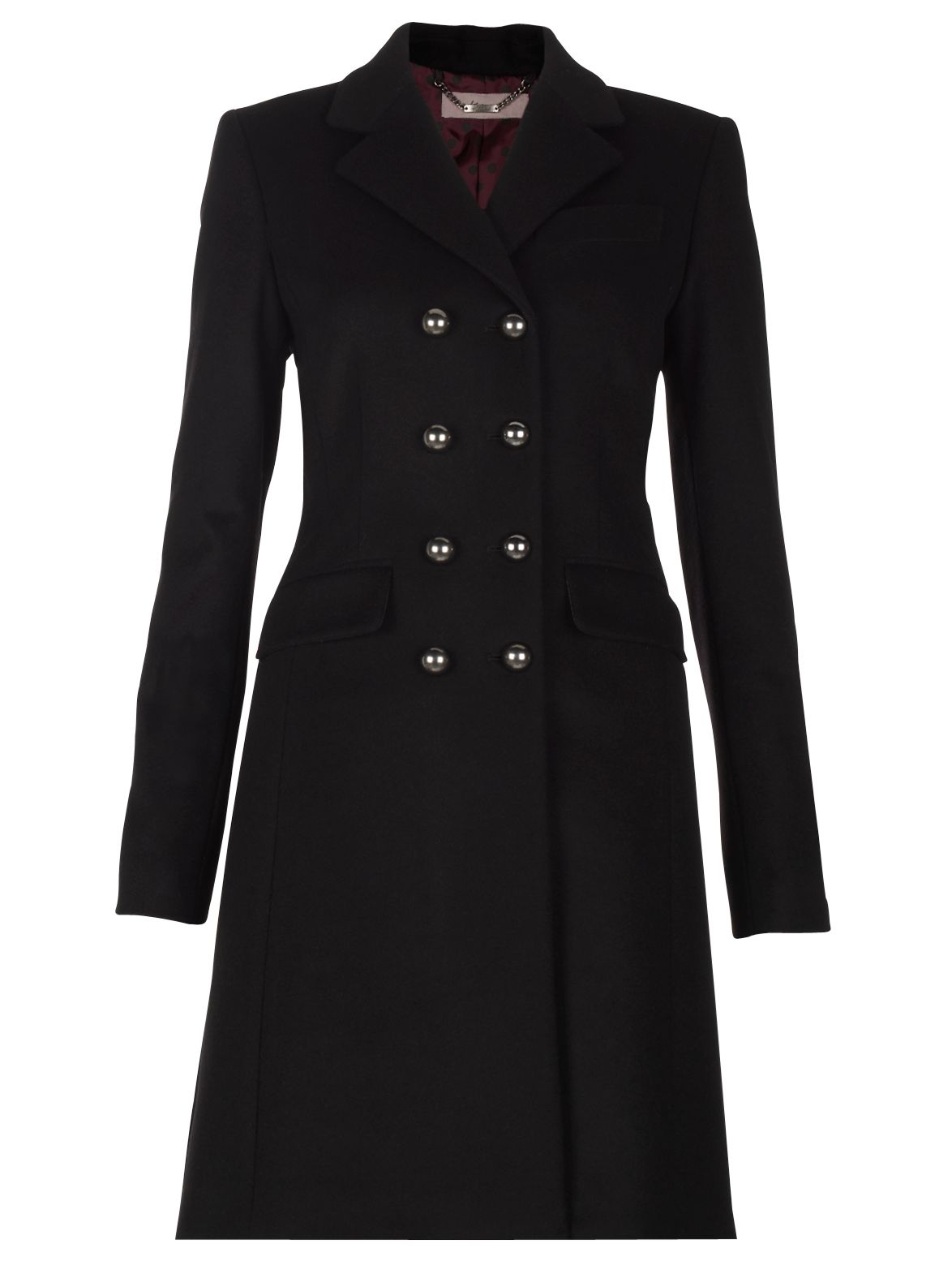 Kew Double Breasted Coat, Black at John Lewis