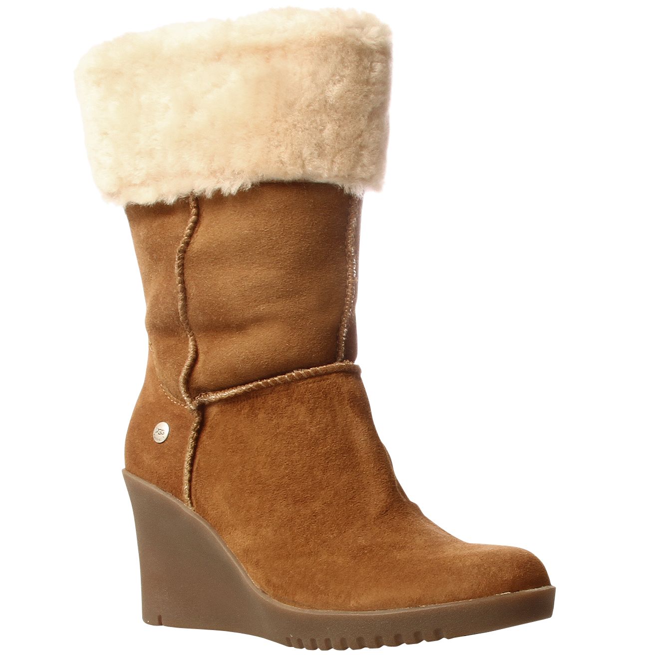 Ugg Joslyn Wedge Heel Short Boots, Brown at John Lewis