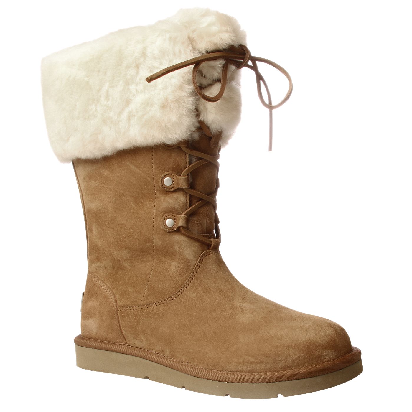 Ugg Montclair Short Lace Up Boots, Brown at John Lewis