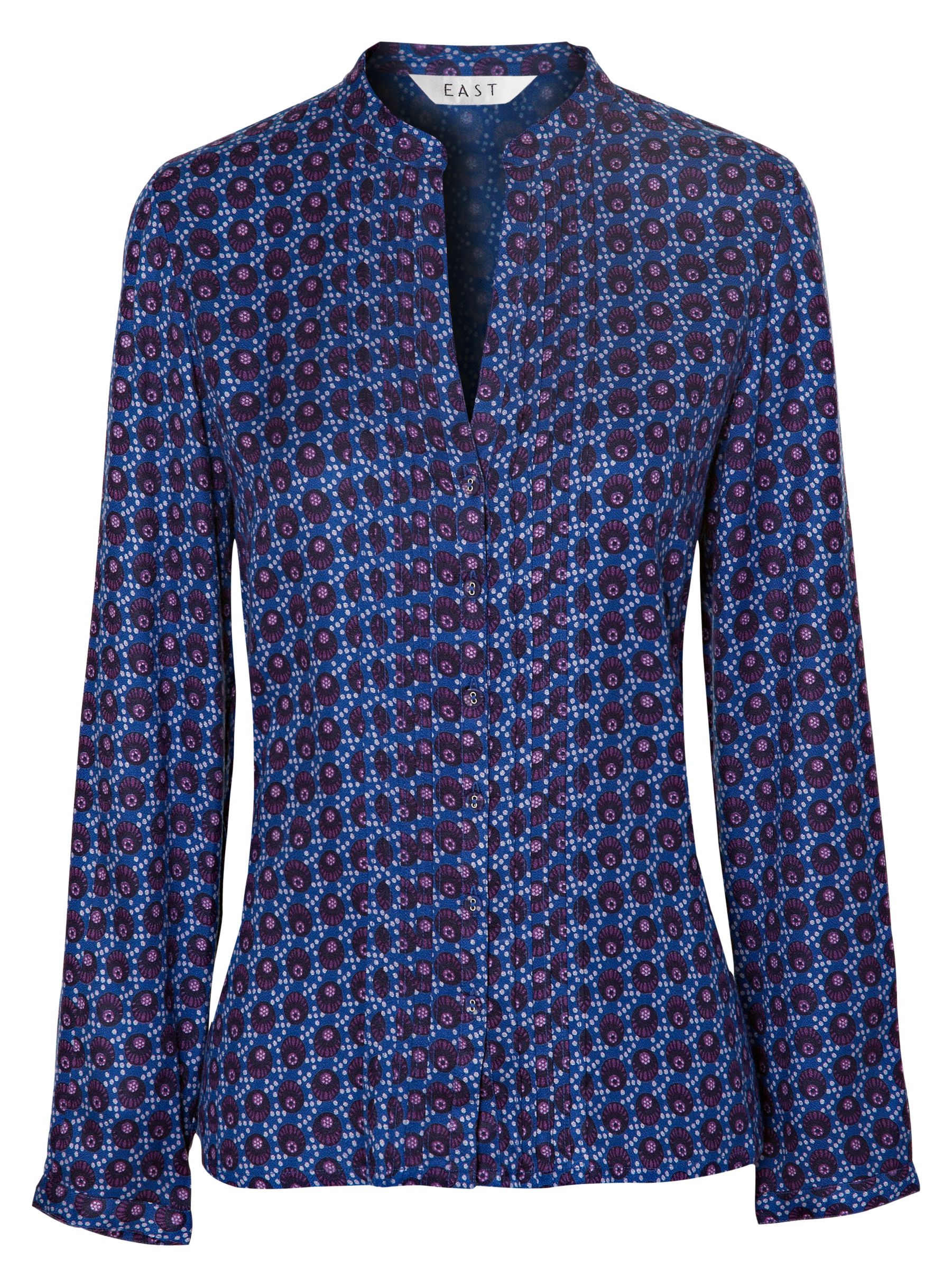 East Parisienne Rayon Blouse, Cobalt blue