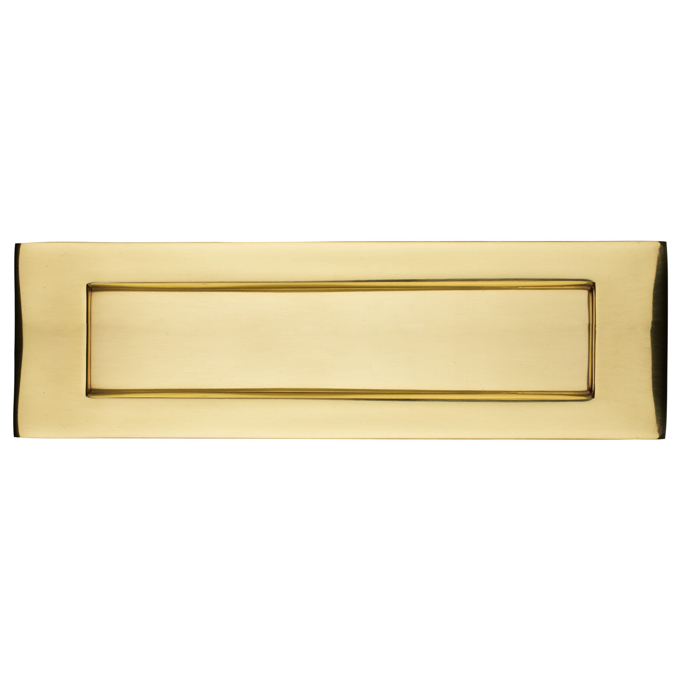 John Lewis Letterbox Plate, Polished Brass