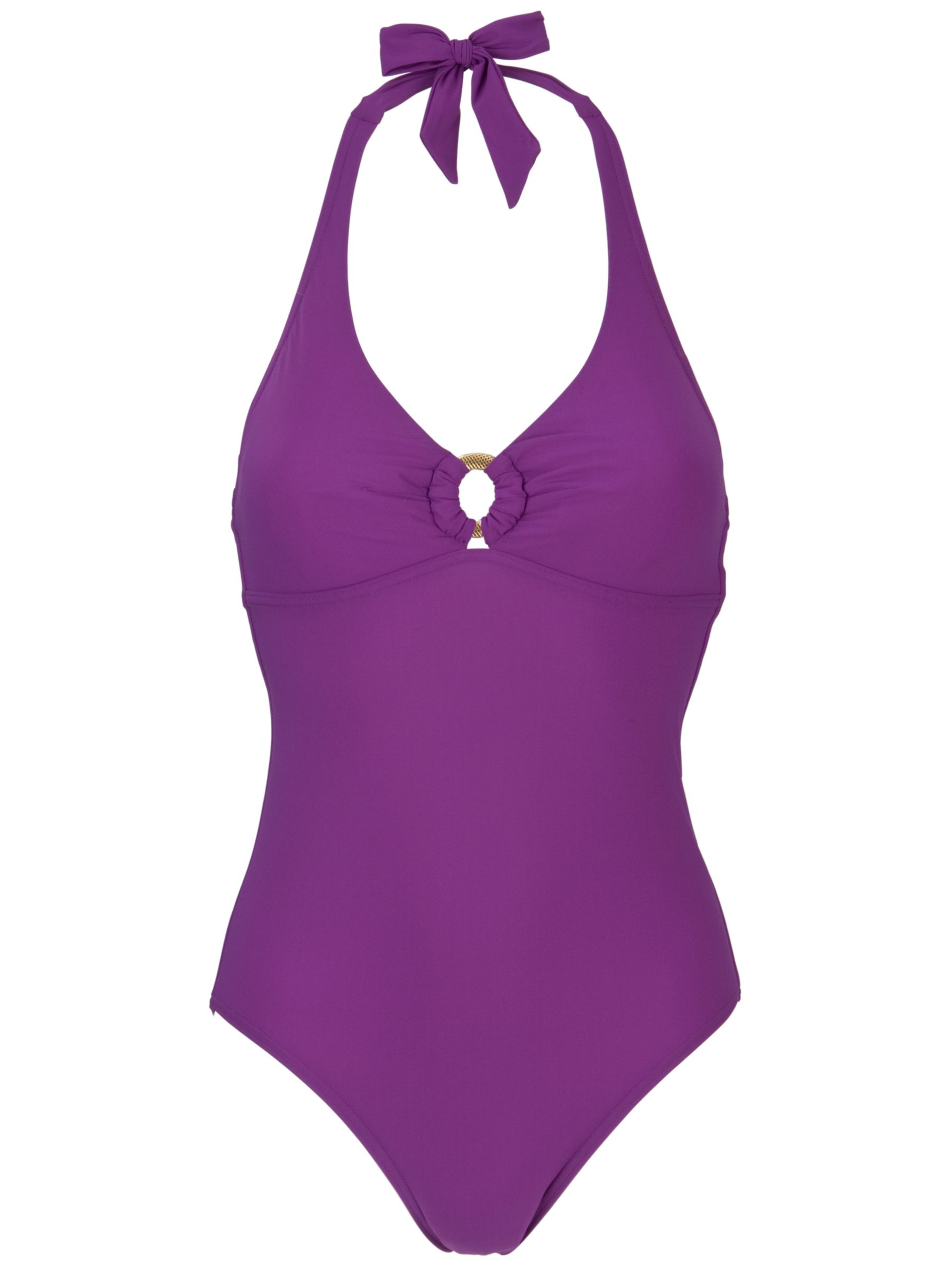 John Lewis Rimini Buckle Swimsuit, Amethyst