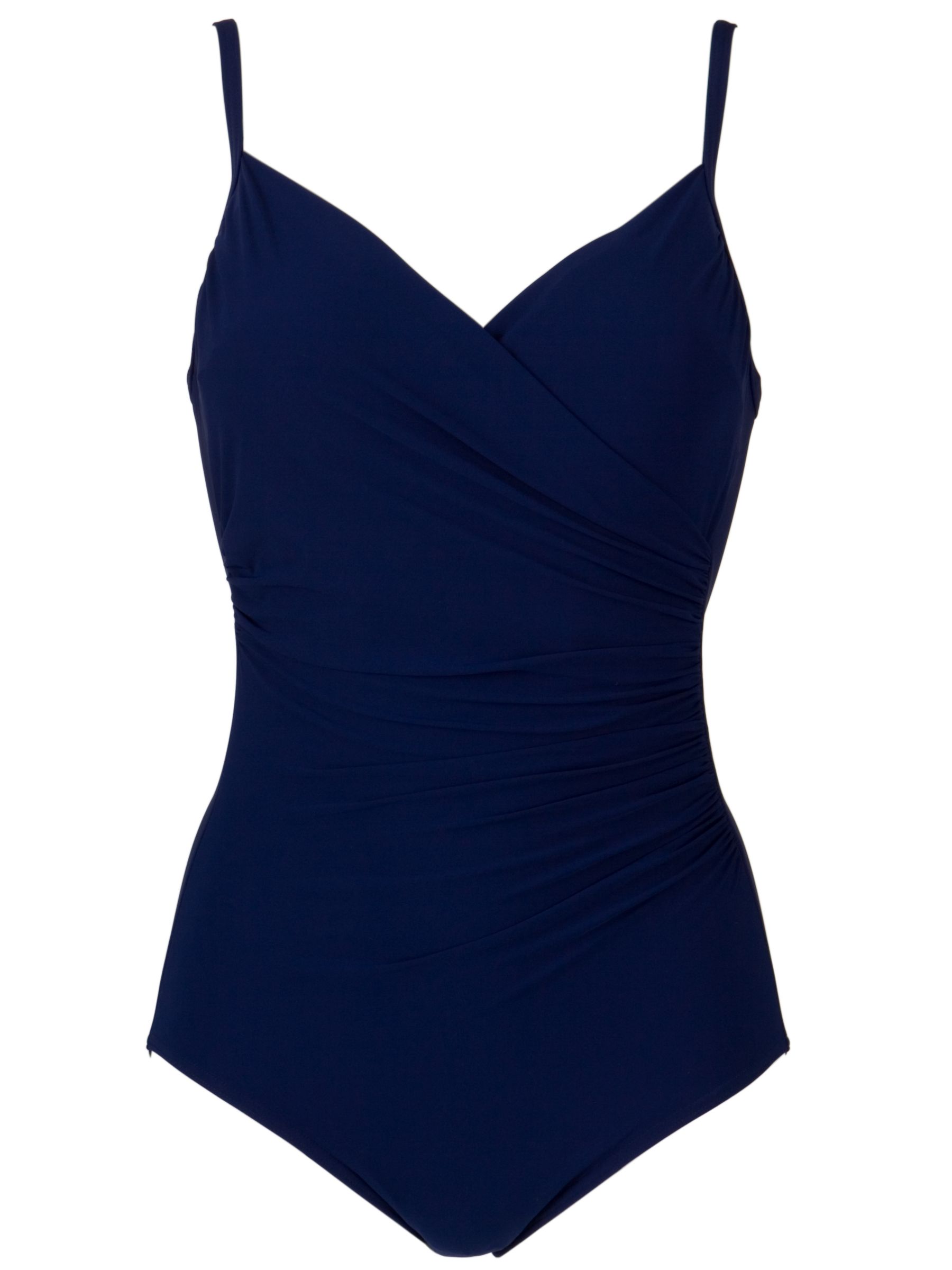 John Lewis Cross Front Control Swimsuit, Blue