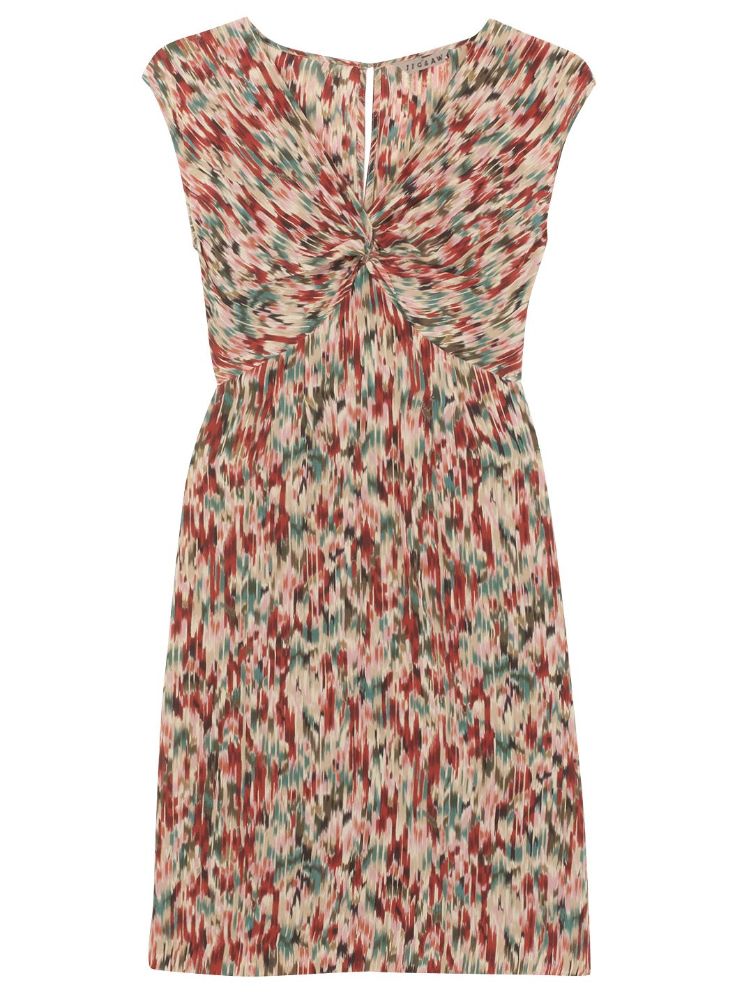 Jigsaw Blurred Floral Print Dress, Plum at John Lewis