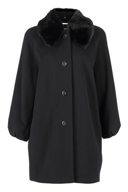 Windsmoor Feature Cuff Coat, Black at John Lewis