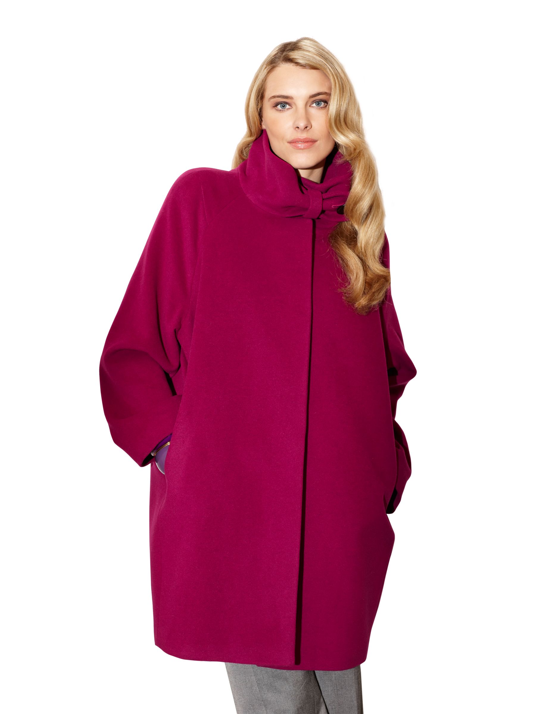 Windsmoor Cocoon Coat, Magenta at John Lewis