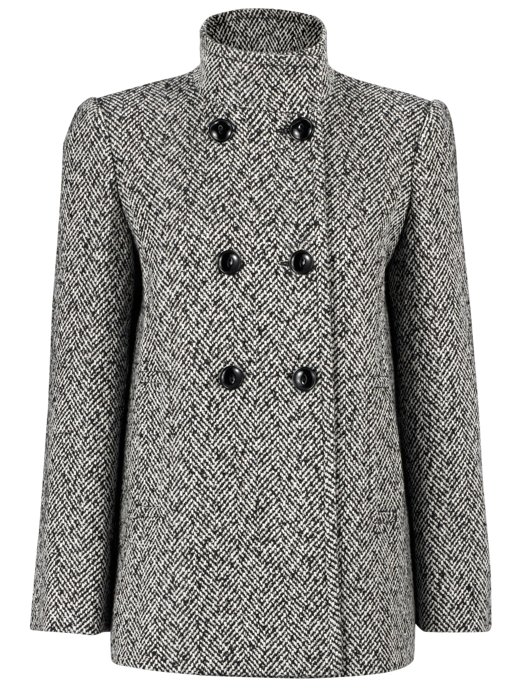 Windsmoor Tweed Pea Coat, Multi, 10 at John Lewis
