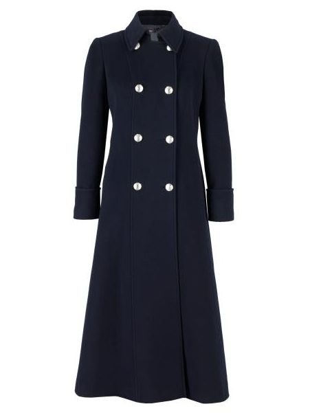 Windsmoor Long Military Coat, Navy at John Lewis