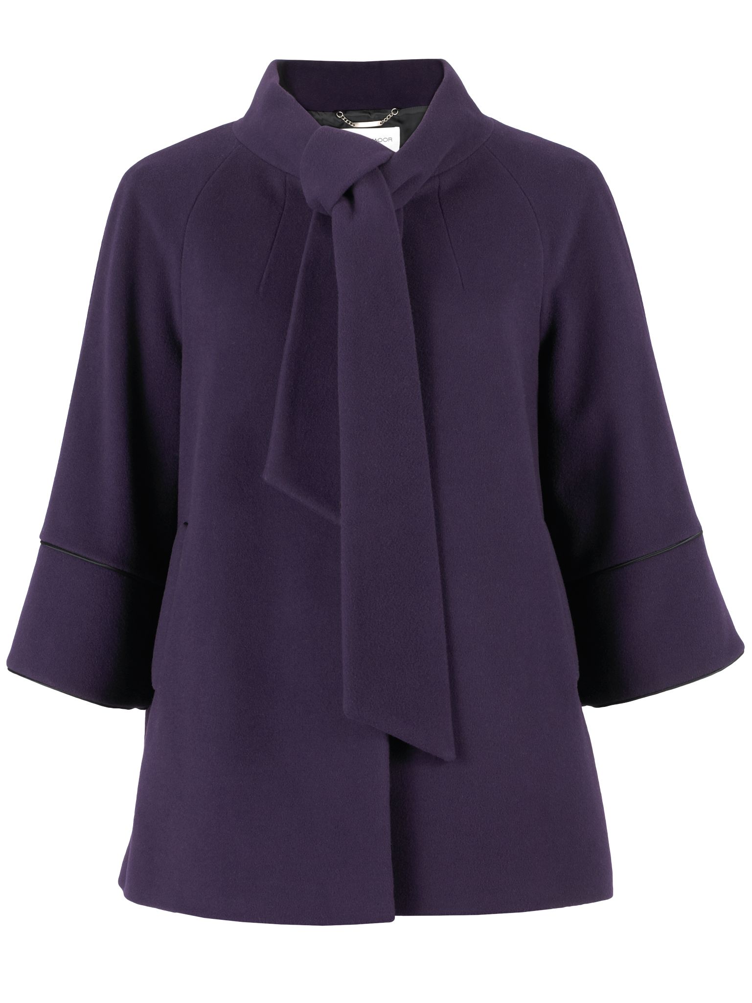 Windsmoor Blackcurrant Scarf Coat, Blackcurrant, 10 at John Lewis