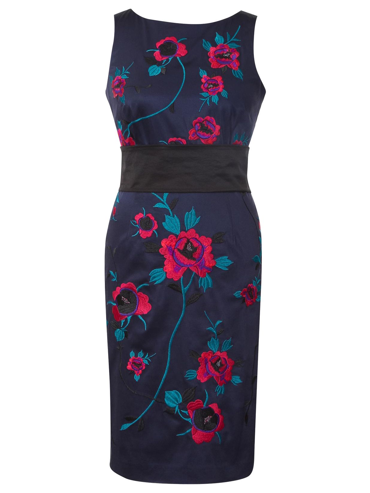 Coast Arlene Embellished Dress, Blue at John Lewis