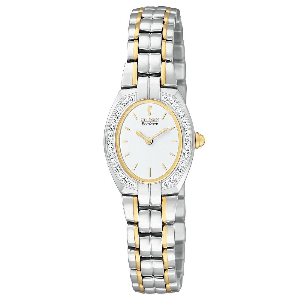 Citizen EW9914-52A Women's Diamond and Pearl Set Dial Bracelet Watch at John Lewis