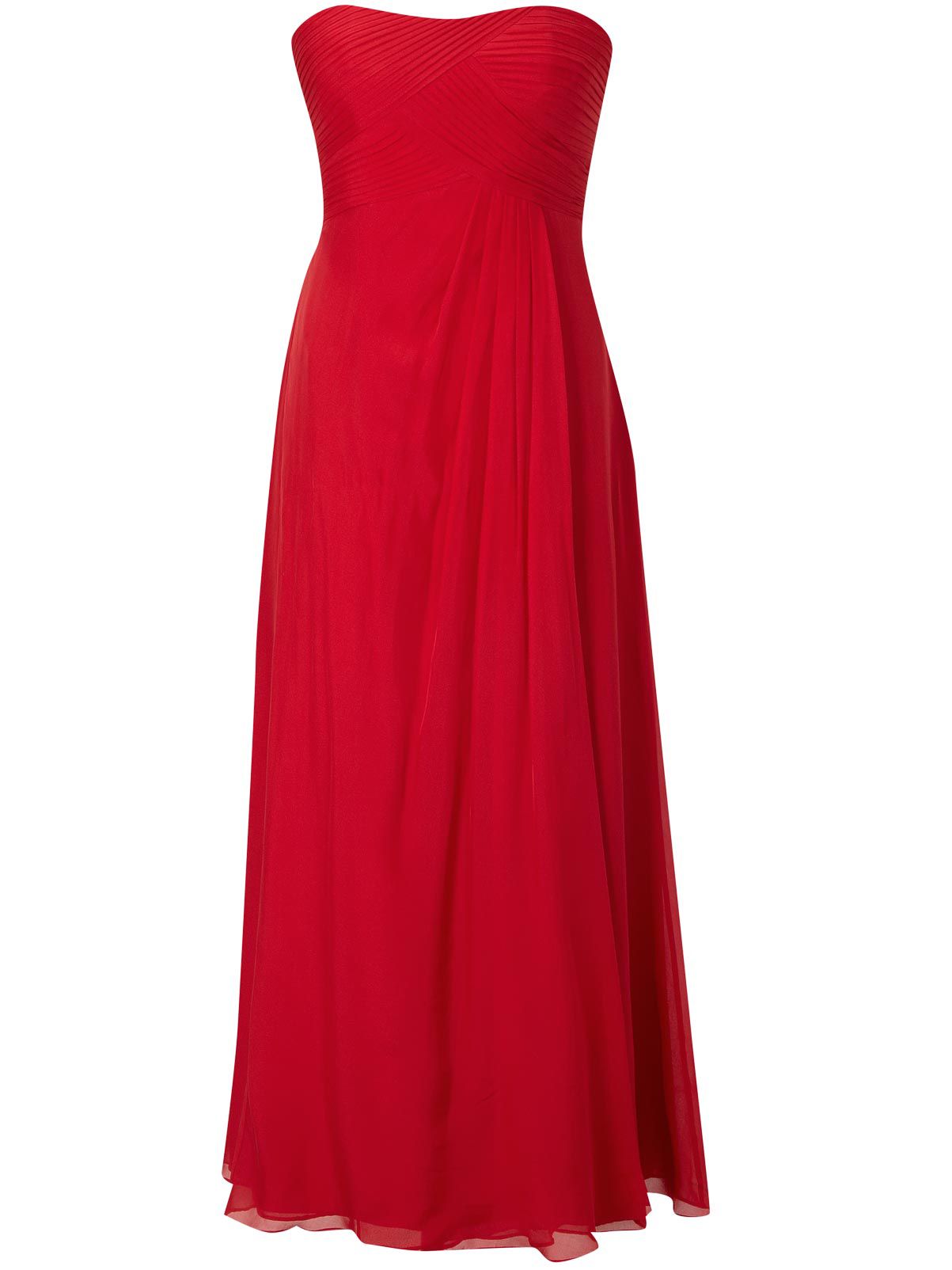 Coast Acapella Bandeau Maxi Dress, Red at John Lewis