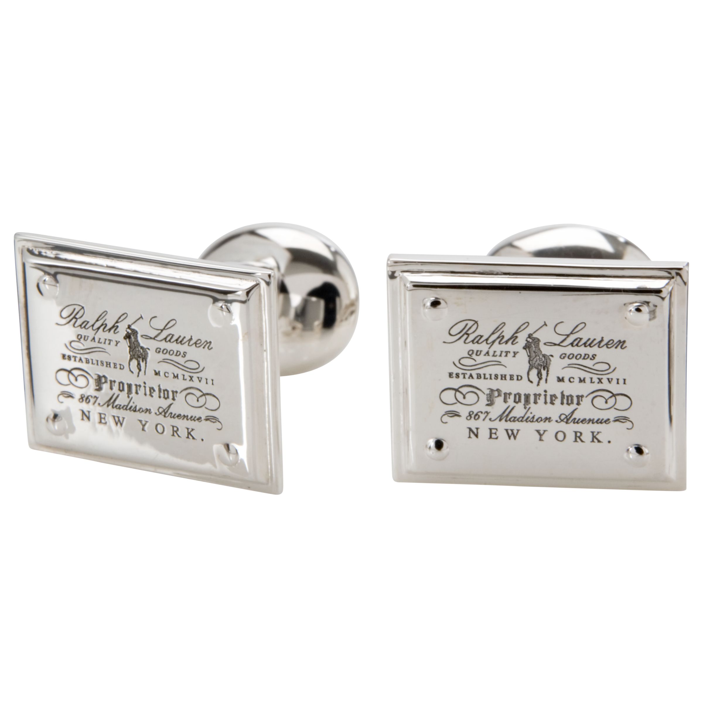 Polo Ralph Lauren Proprietor Cufflinks, Silver