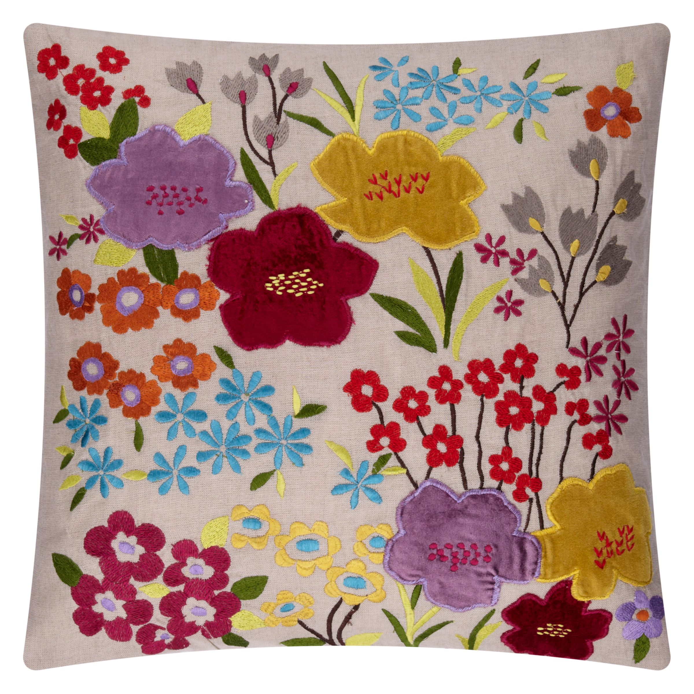 John Lewis Gorgeous Blossom Cushion, Multi