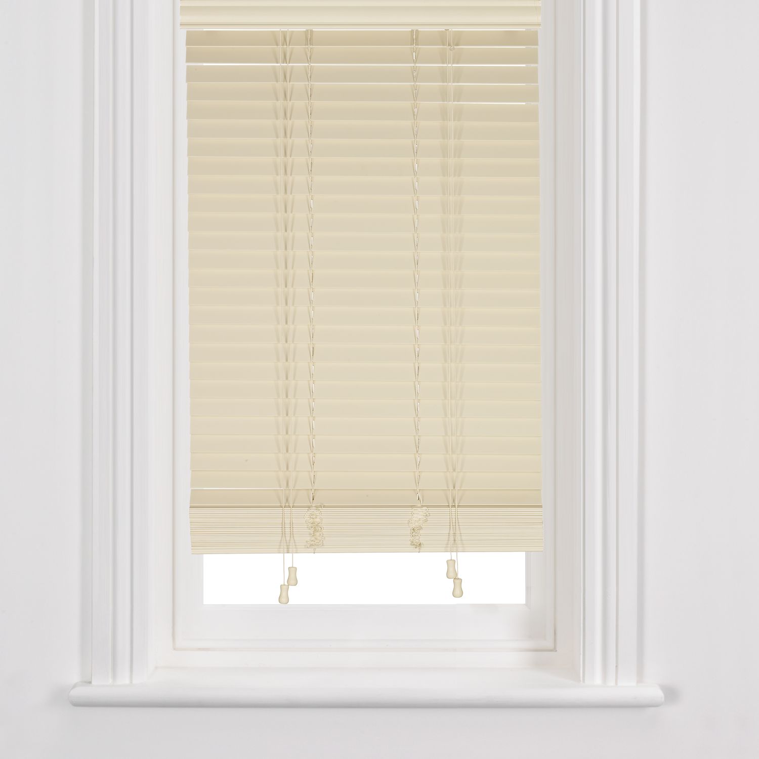 John Lewis Wood Venetian Blind, Chalk, 35mm