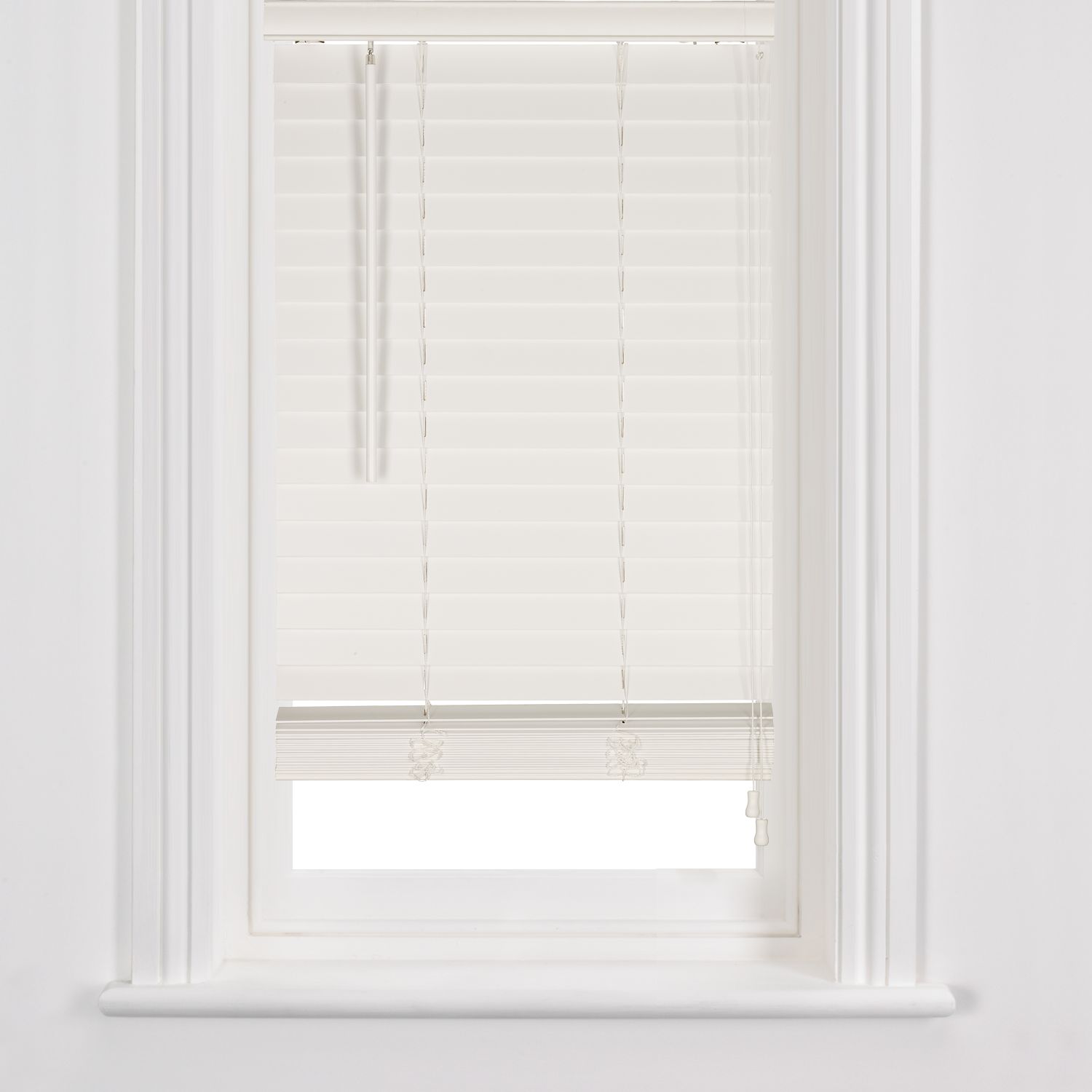 Wooden Venetian Blinds, White, 50mm