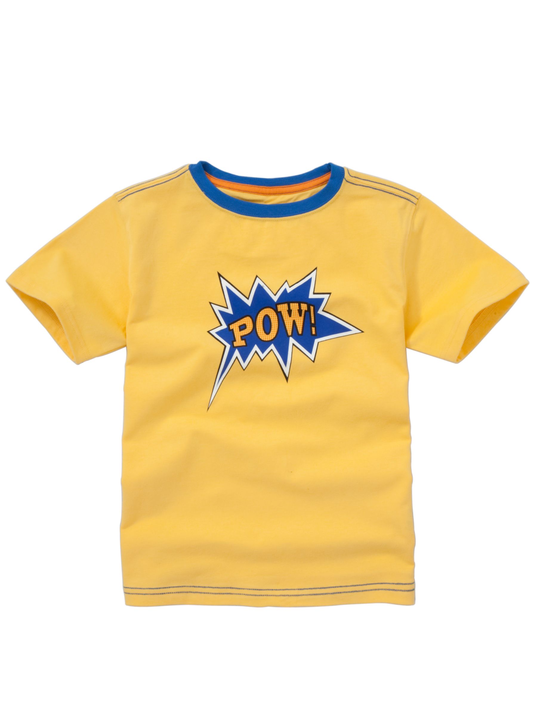 John Lewis Boy Pow Graphic T-Shirt, Yellow