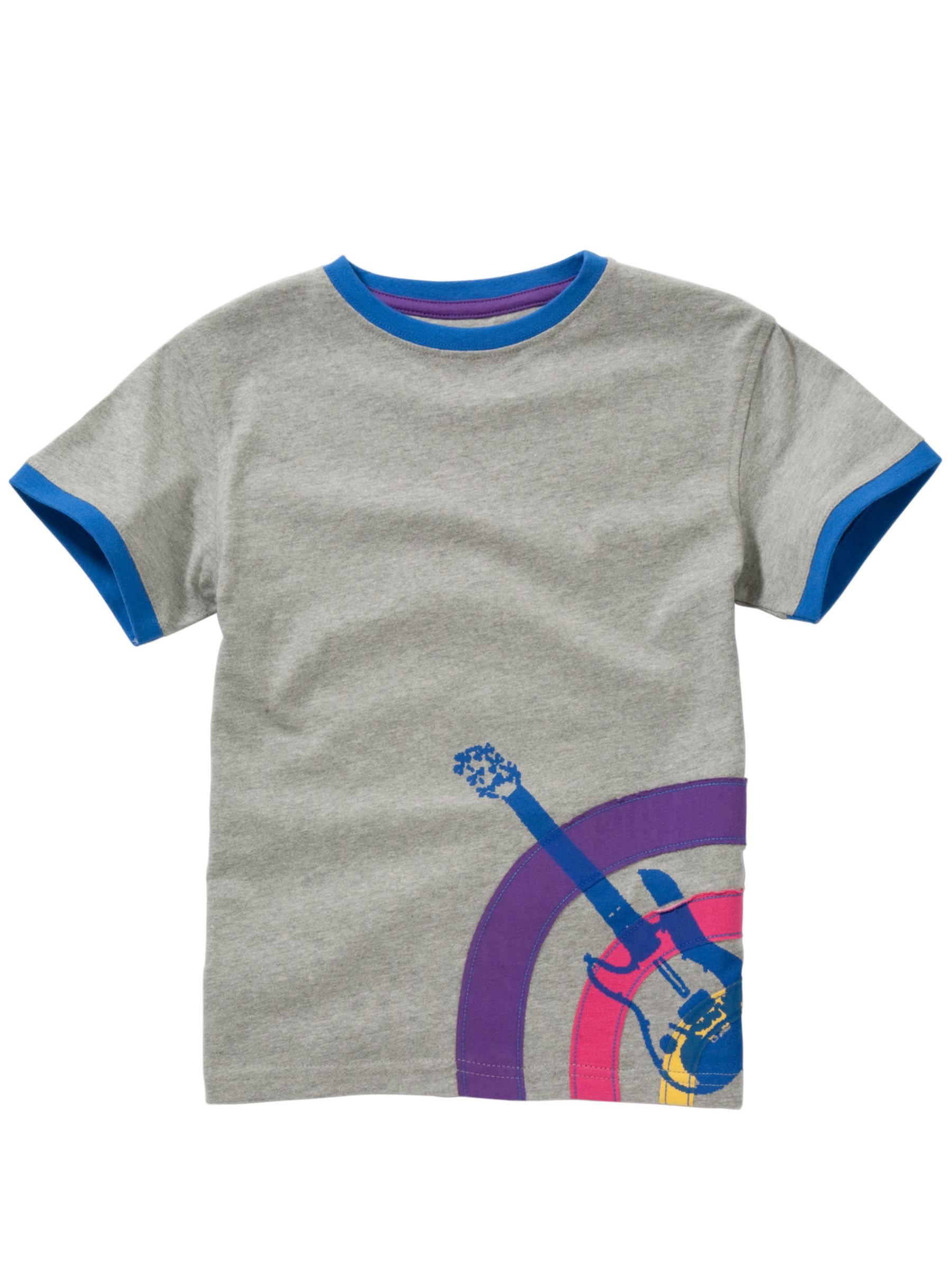 John Lewis Boy Guitar Graphic T-Shirt, Grey