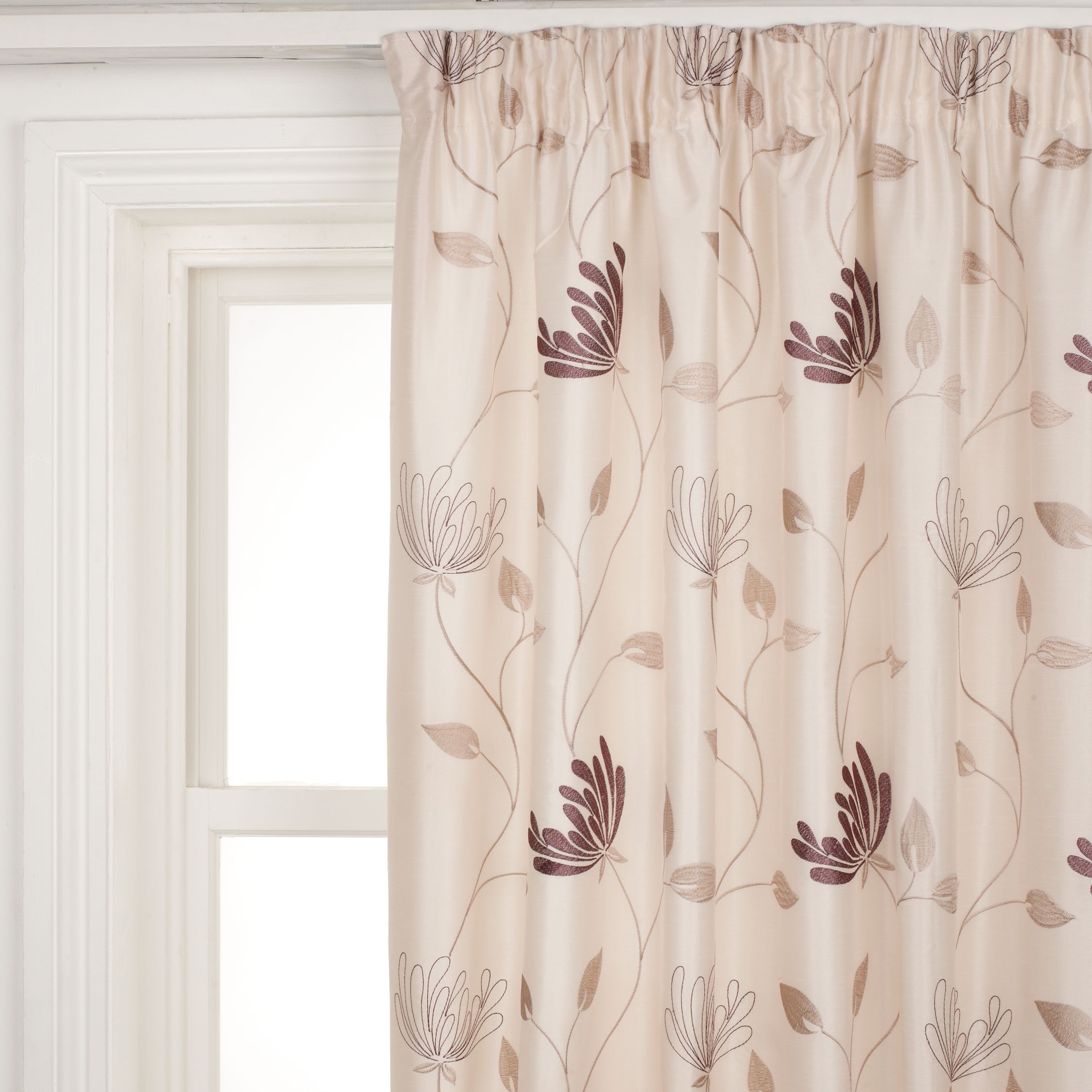 Honeysuckle Pencil Pleat Curtains,