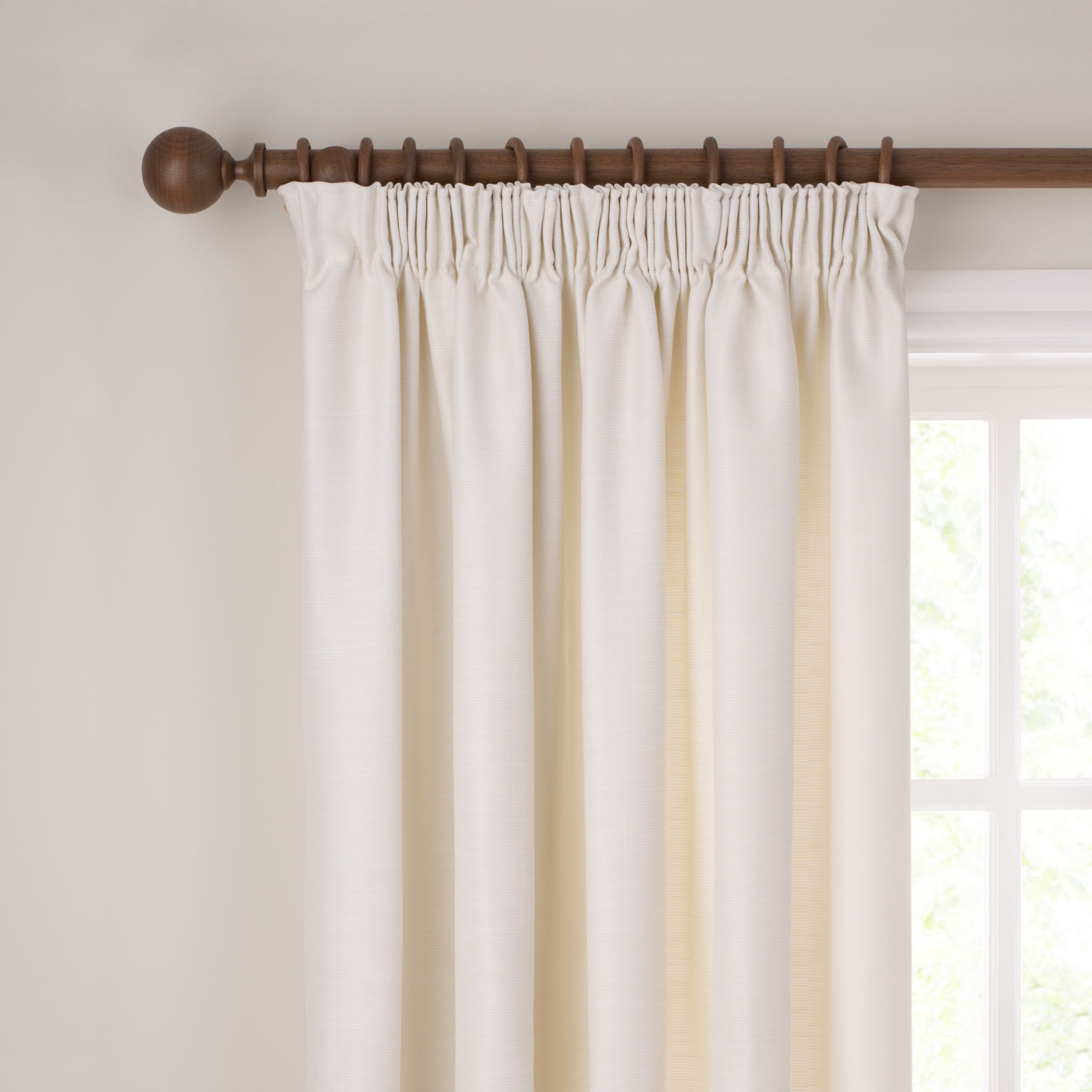 John Lewis Polycotton Rib Pencil Pleat Curtains,