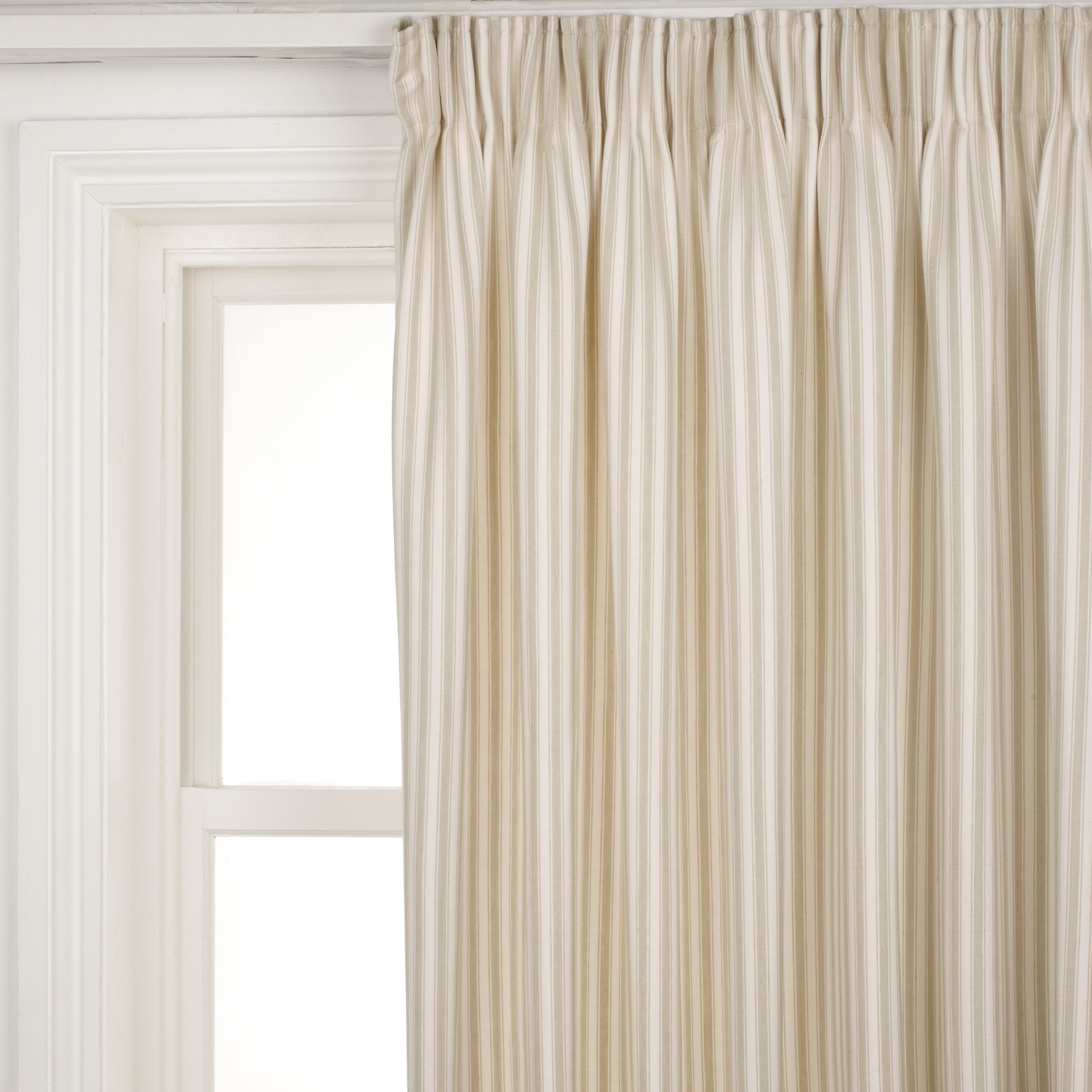 Ticking Stripe Pencil Pleat Curtains,