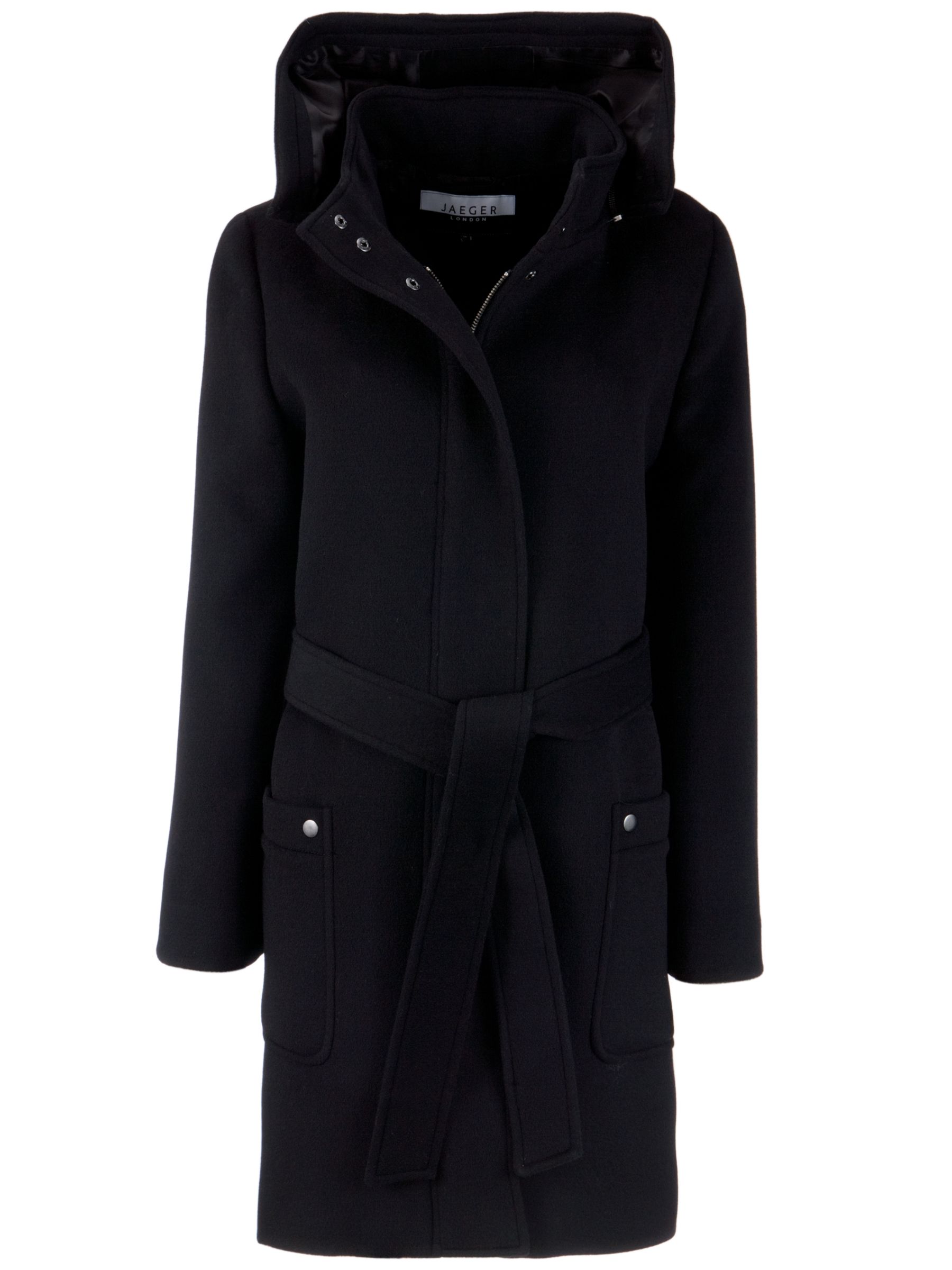 Jaeger Wool Duffle Coat, Black at JohnLewis